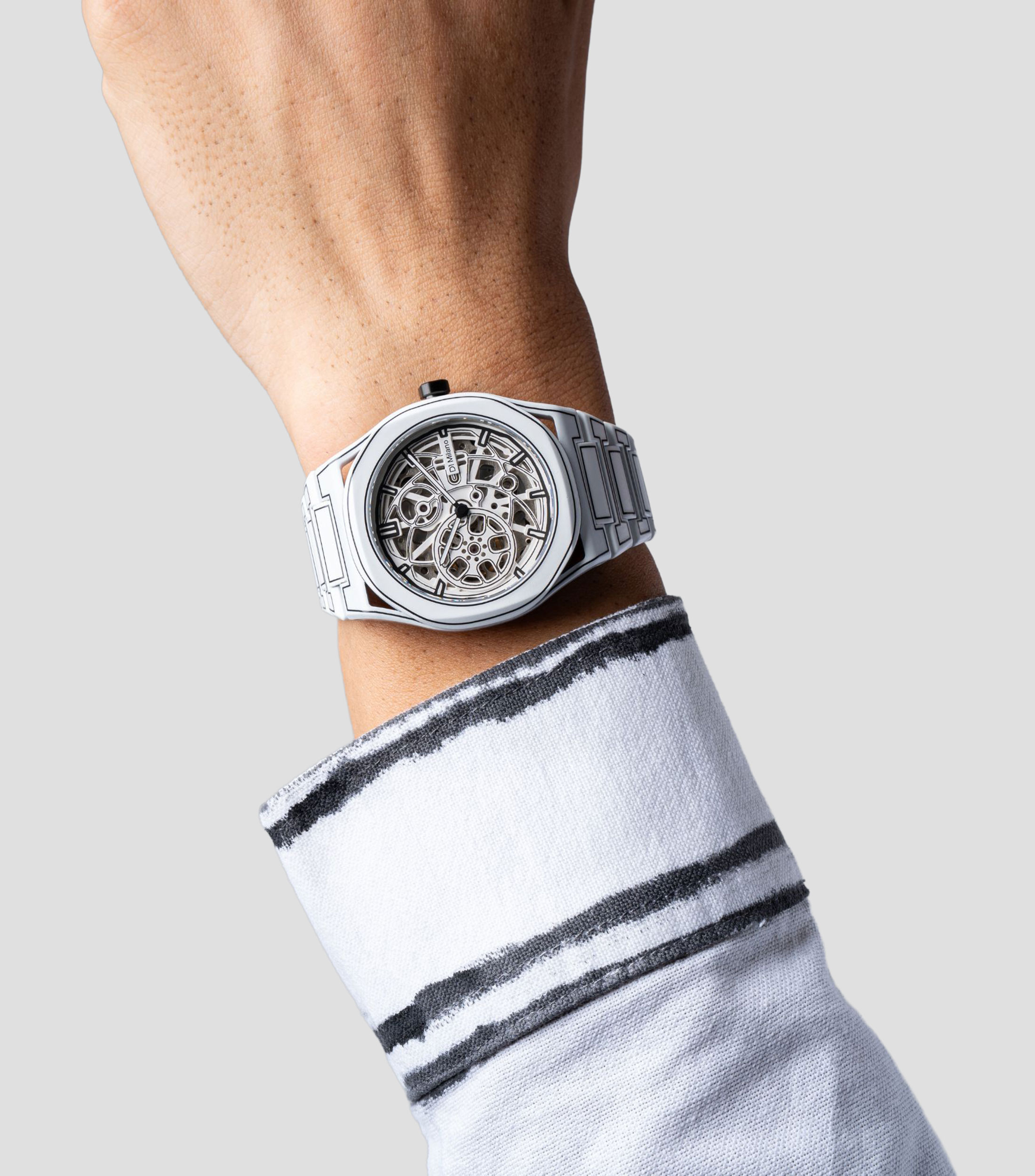 Reloj para hombre Sketch Skeleton De vestir Blanco