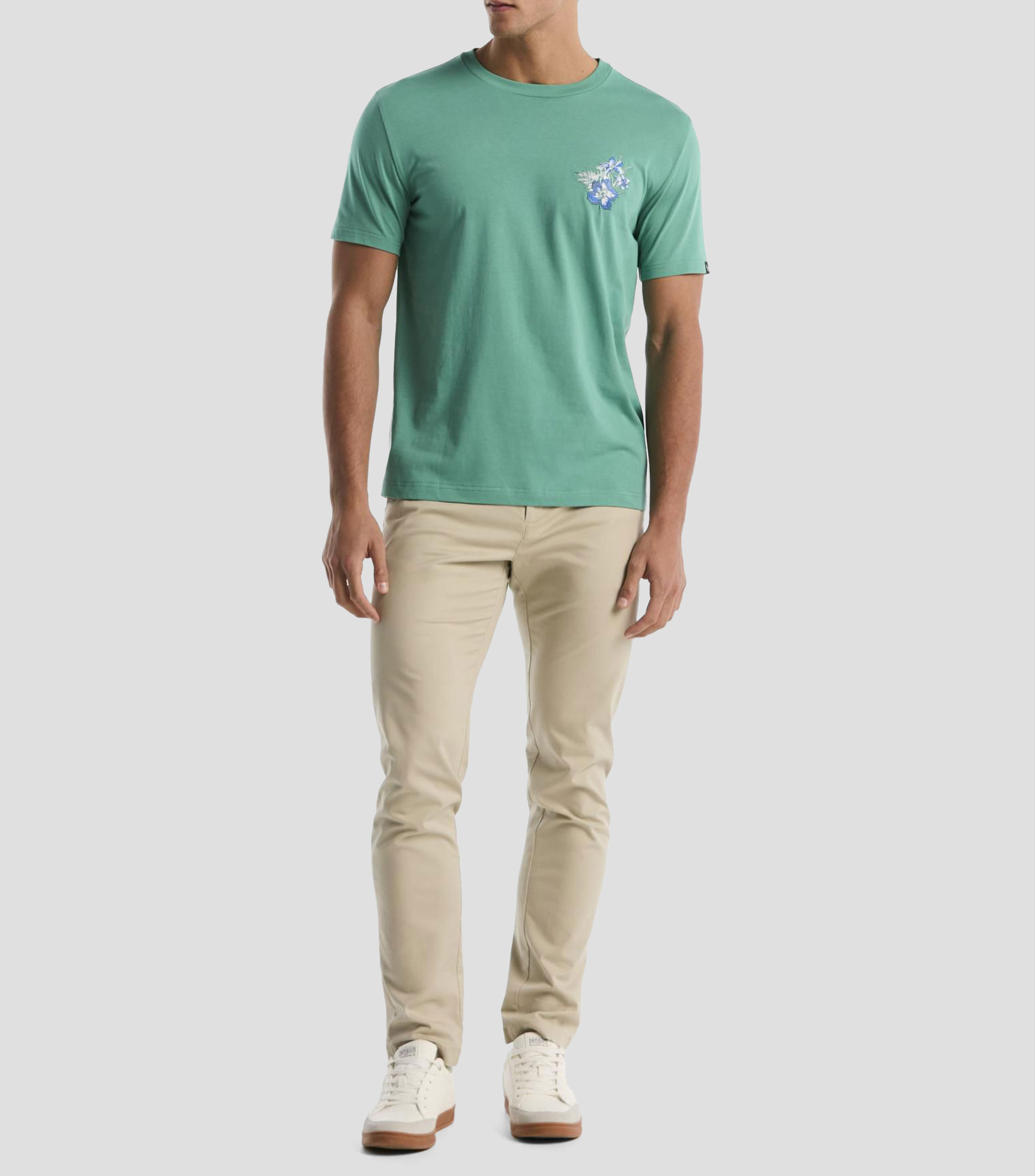 Playera cuello redondo manga corta lisa Hombre