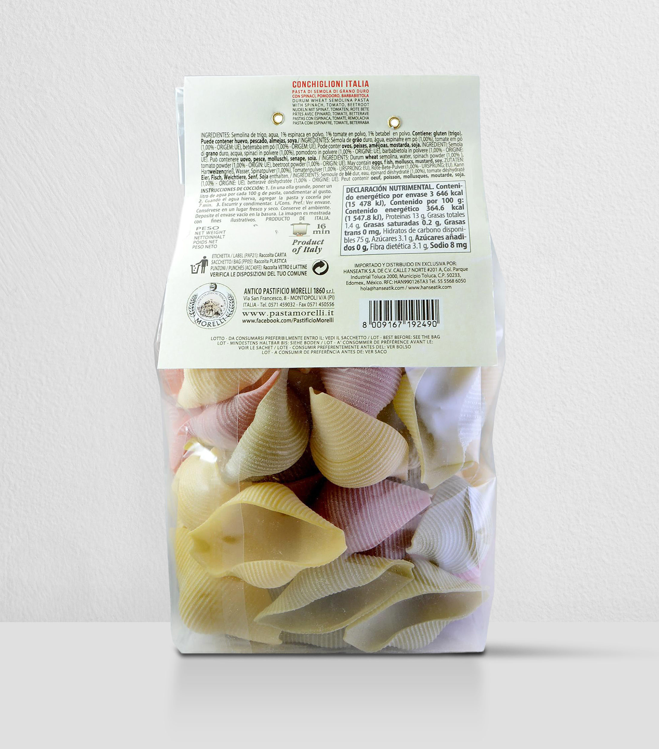 Pasta de Sémola Conchiglioni, 500 g