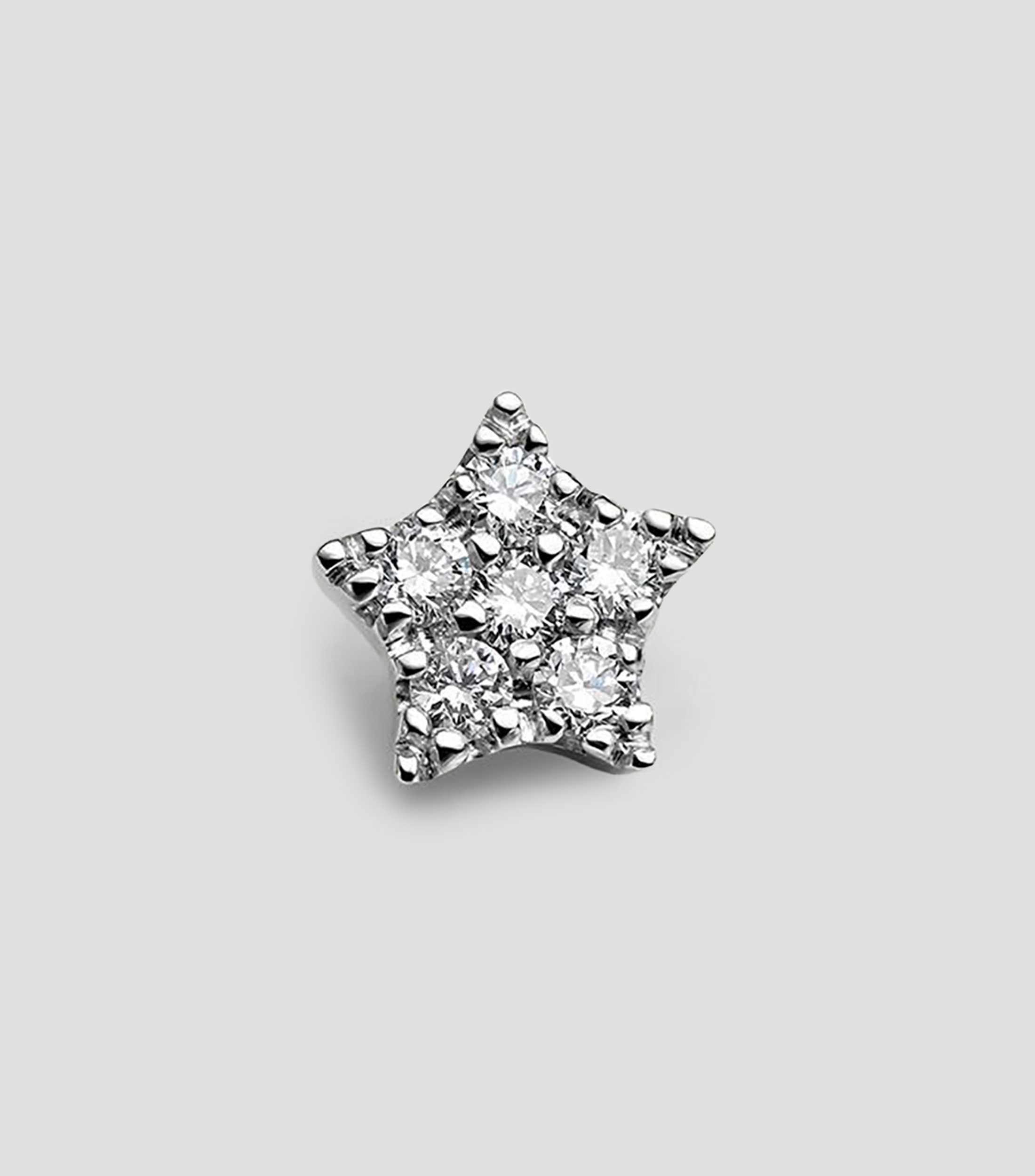 Piercing en oro blanco de 18 kilates con diamante Mujer