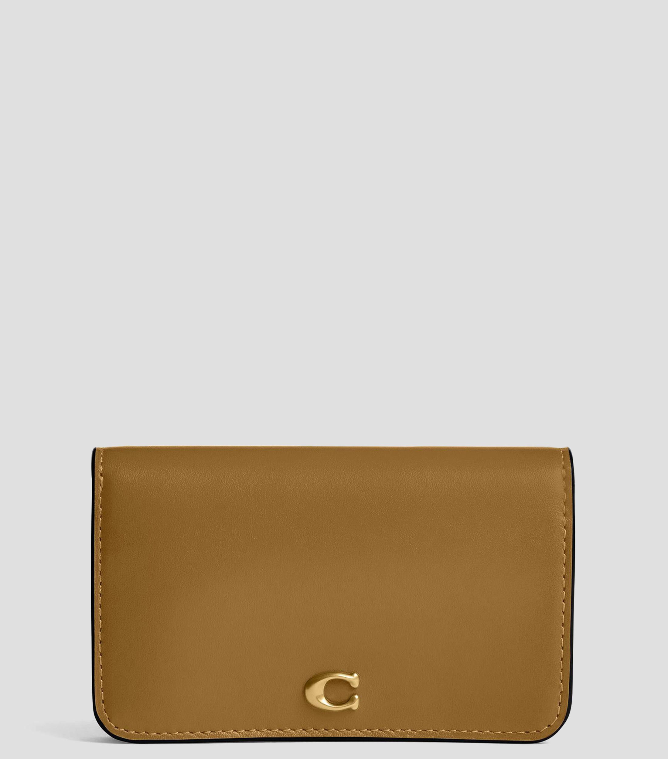 Tarjetero en cuero Essential liso Mujer
