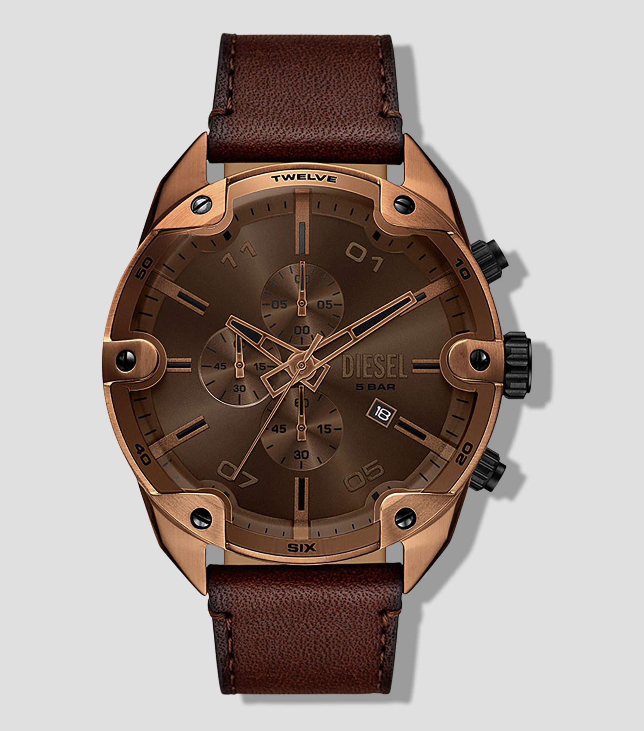 Reloj para hombre Spiked casual Café