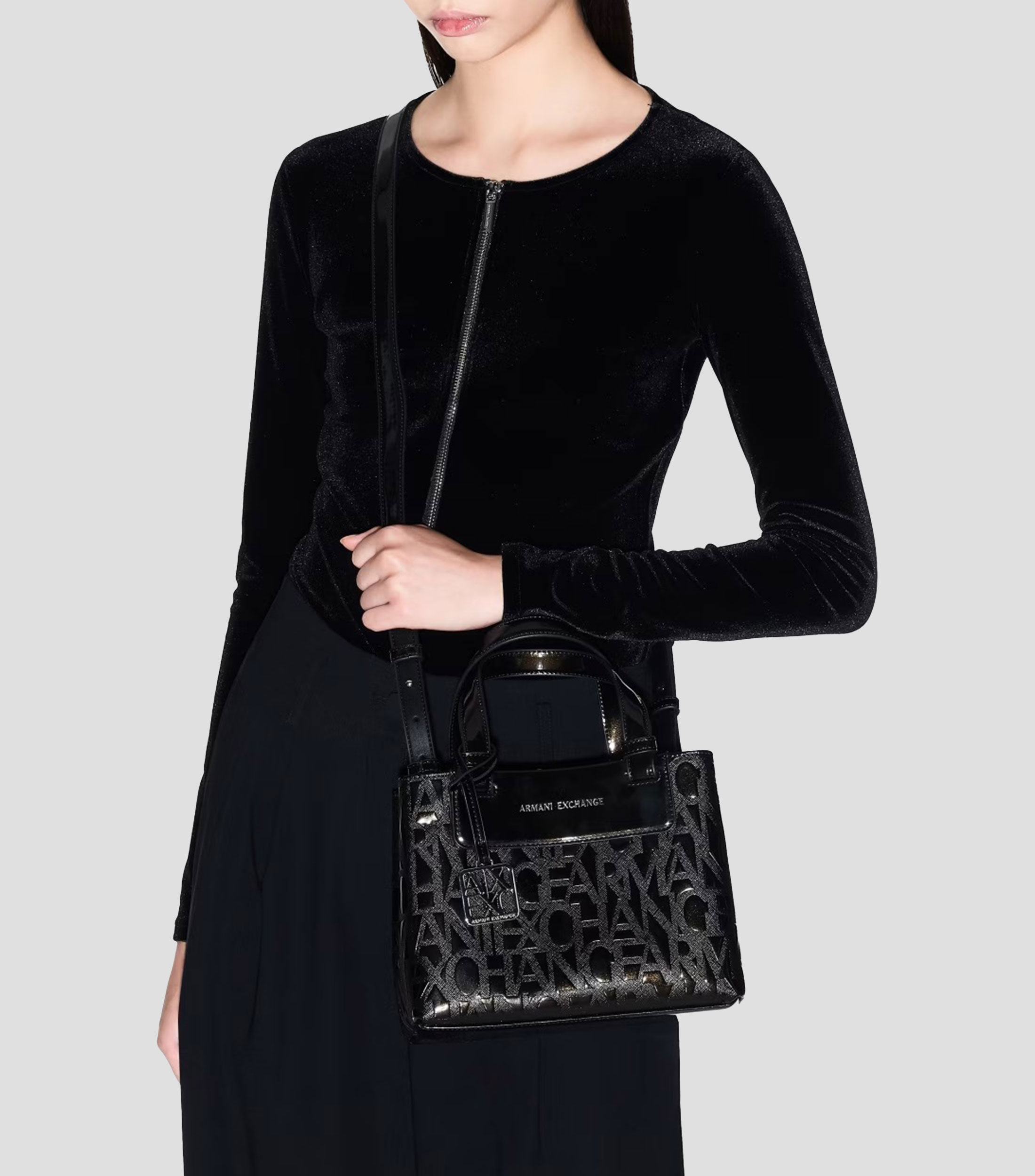 Bolsa Satchel con monogram Mujer
