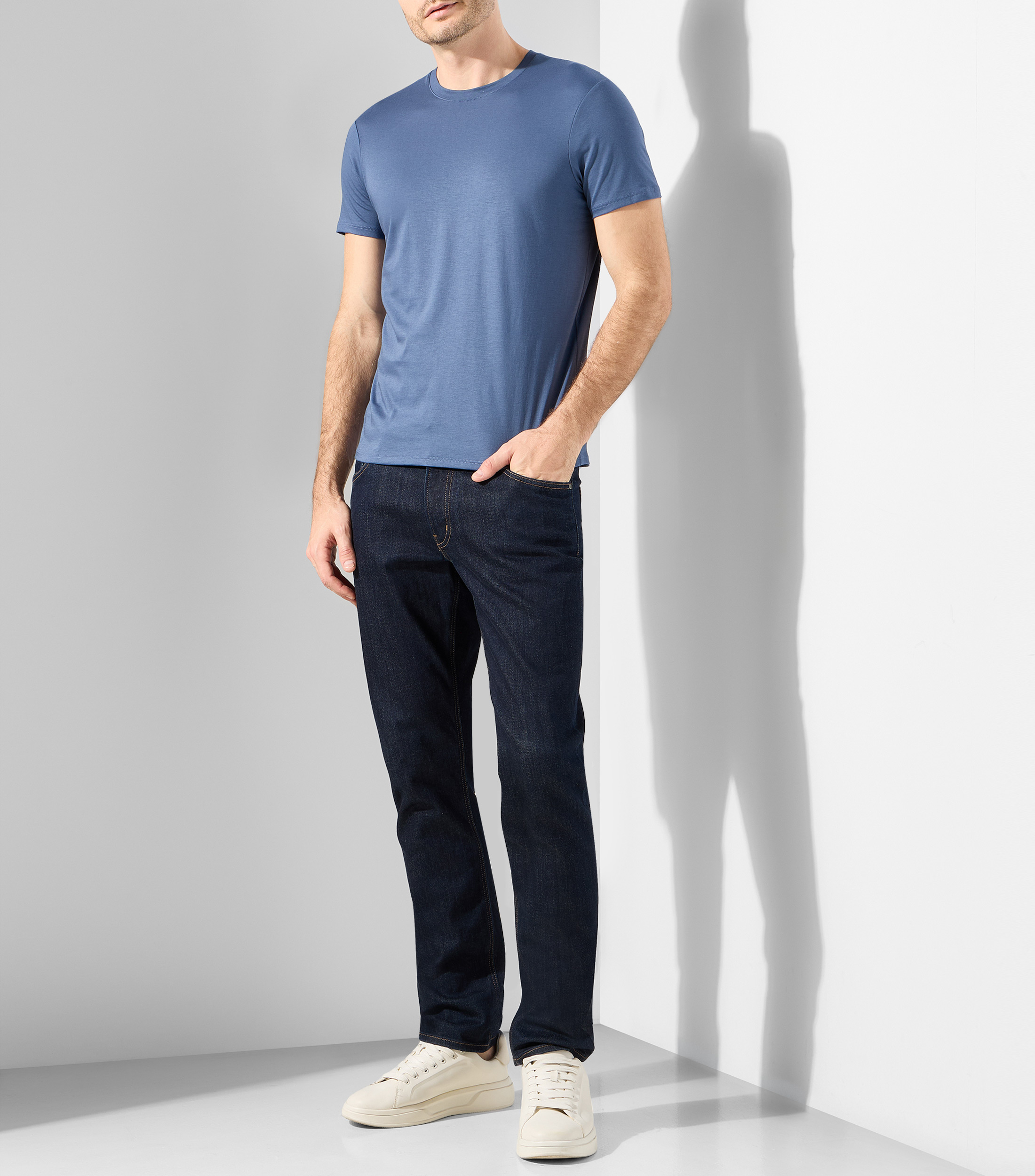 Playera cuello redondo manga corta liso Hombre