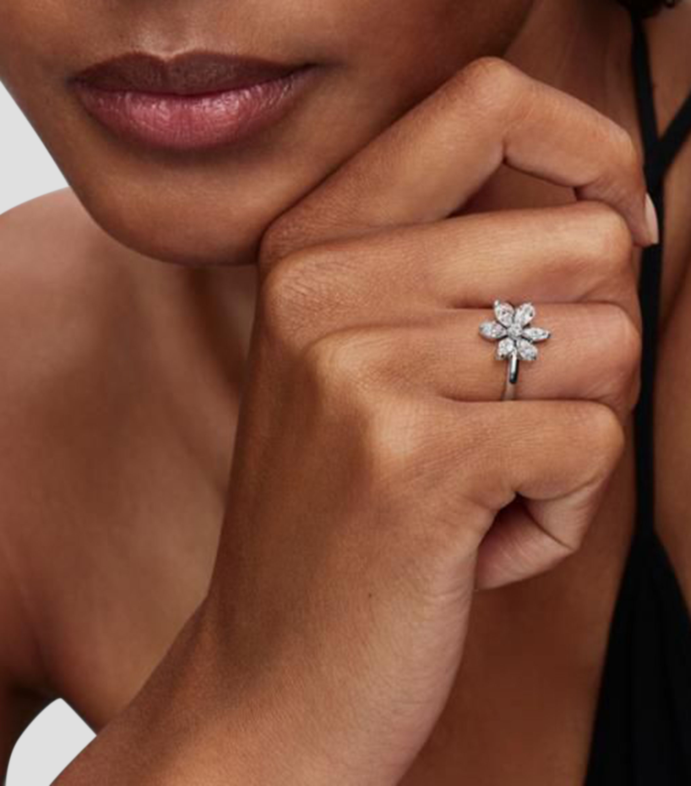 Anillo en plata esterlina Flor Mujer