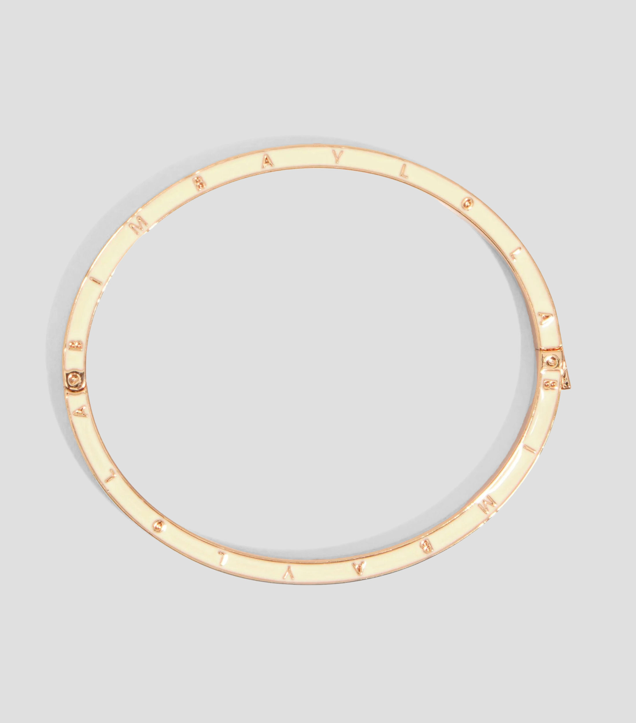 Pulsera rígida logo marfil Mujer