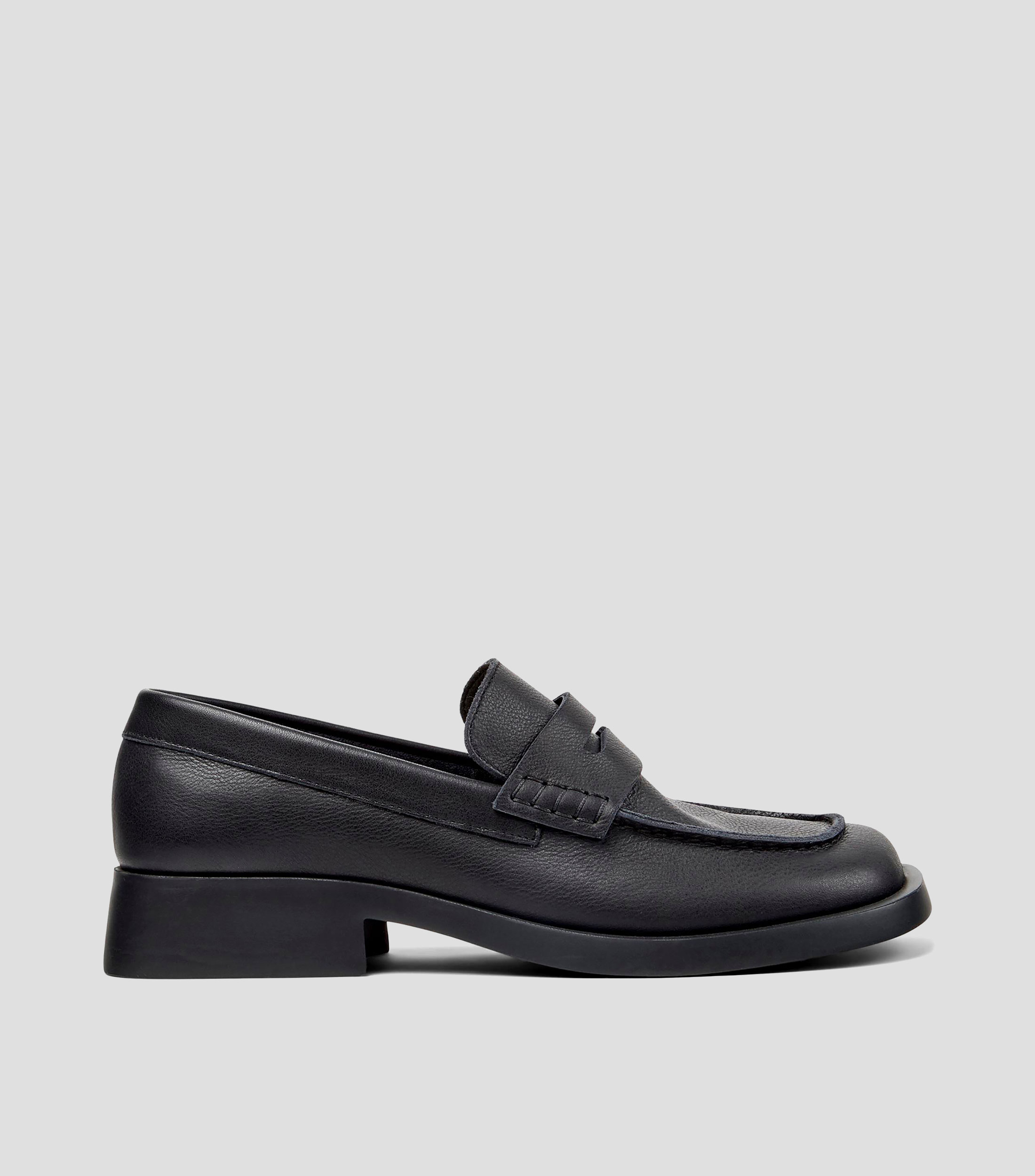 Mocasines en piel con detalle de antifaz Mujer
