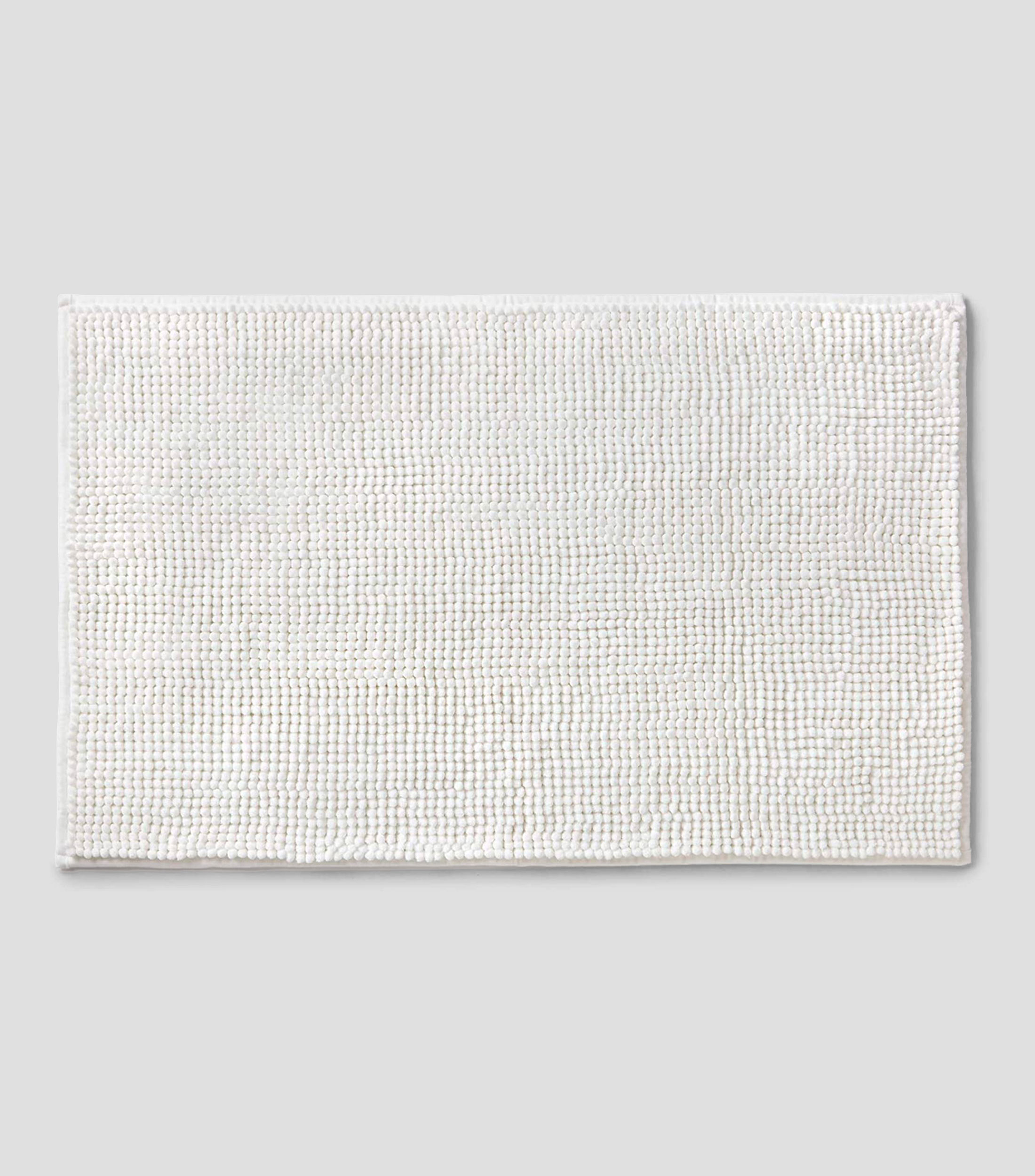 Alfombra Microfibra Blanca 80X50Cm