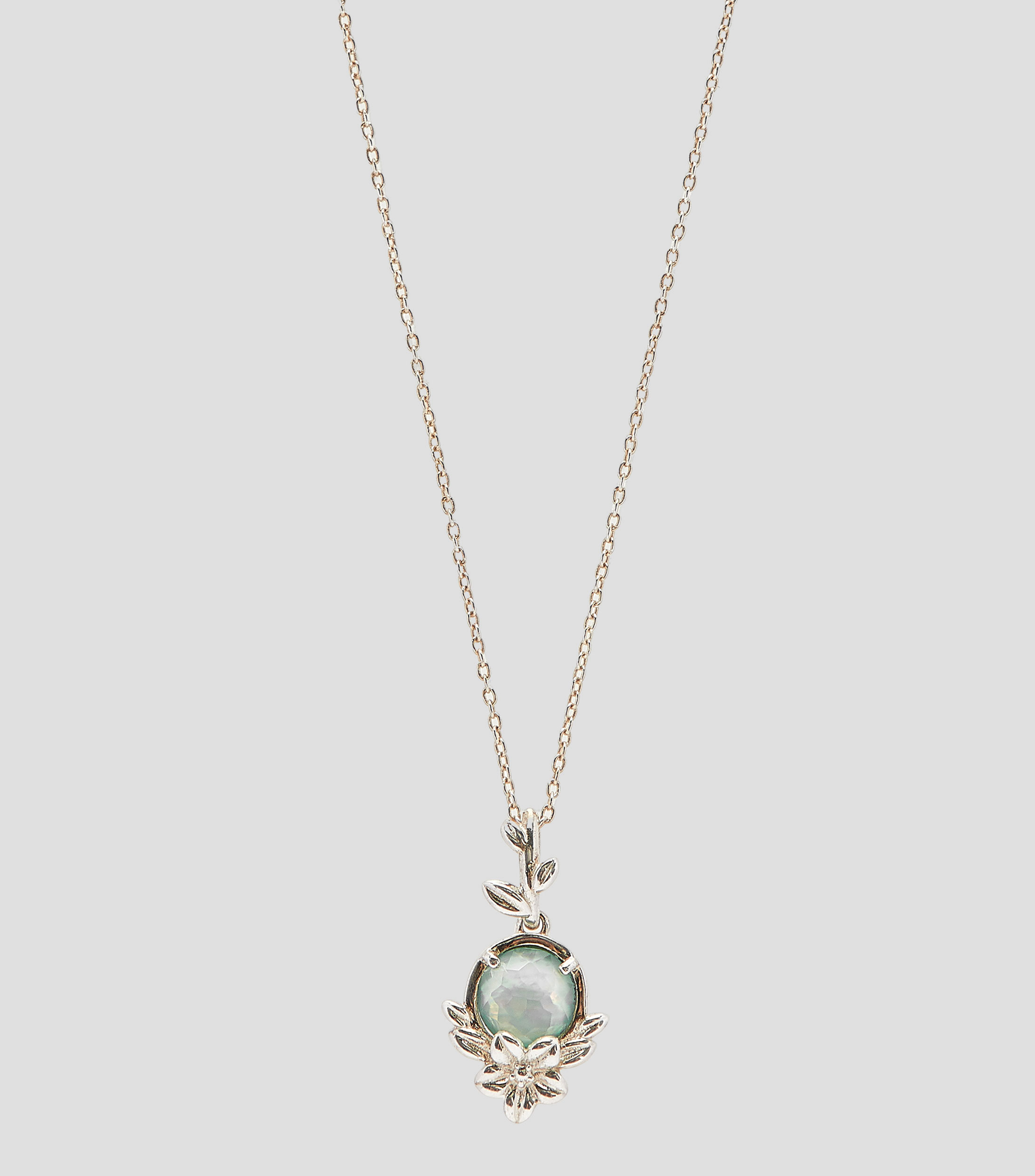 Dije con collar en plata .925 Mensaje de amor con madre perla Mujer