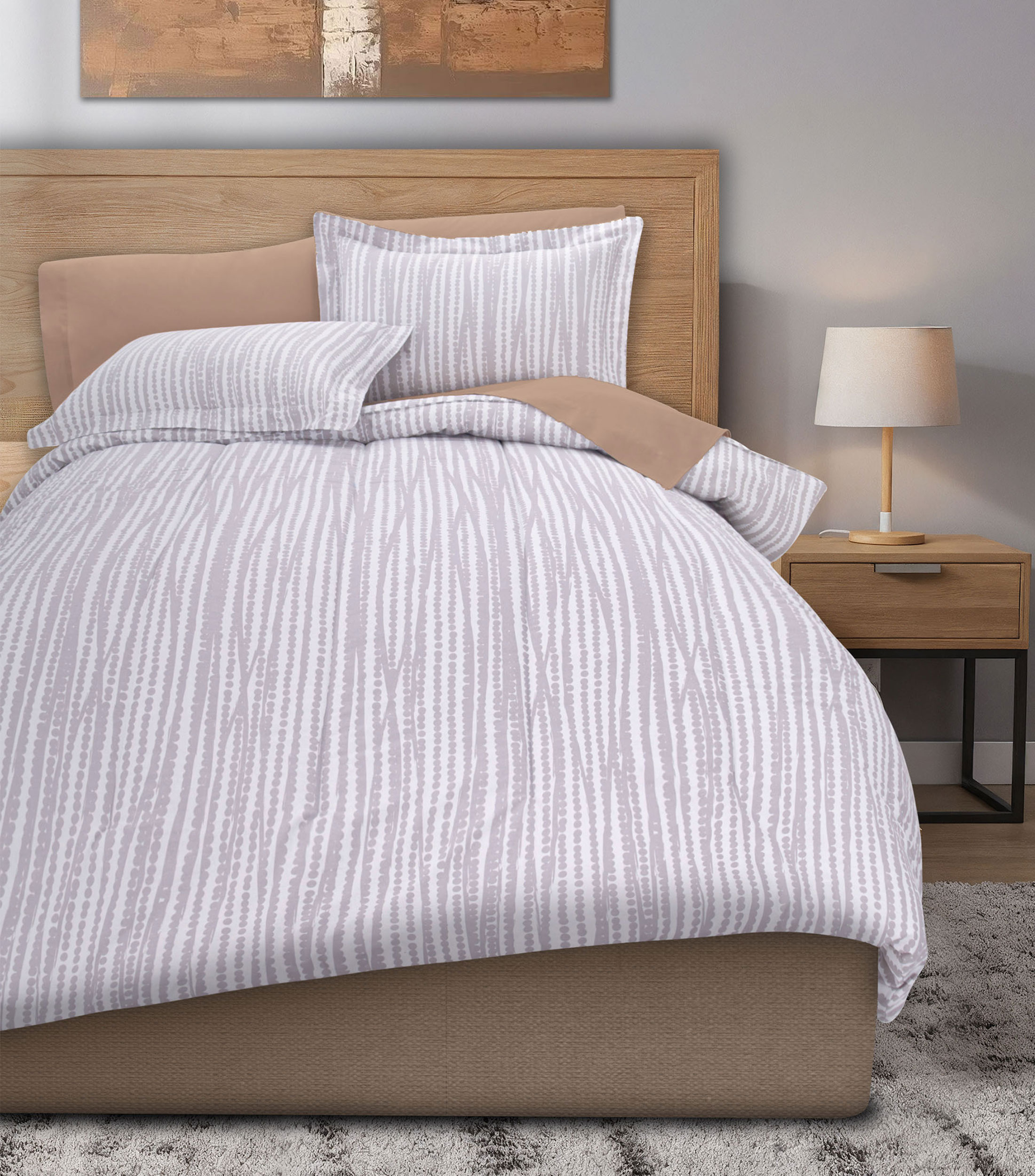 Juego de cama King Size en algodón Aruna azul