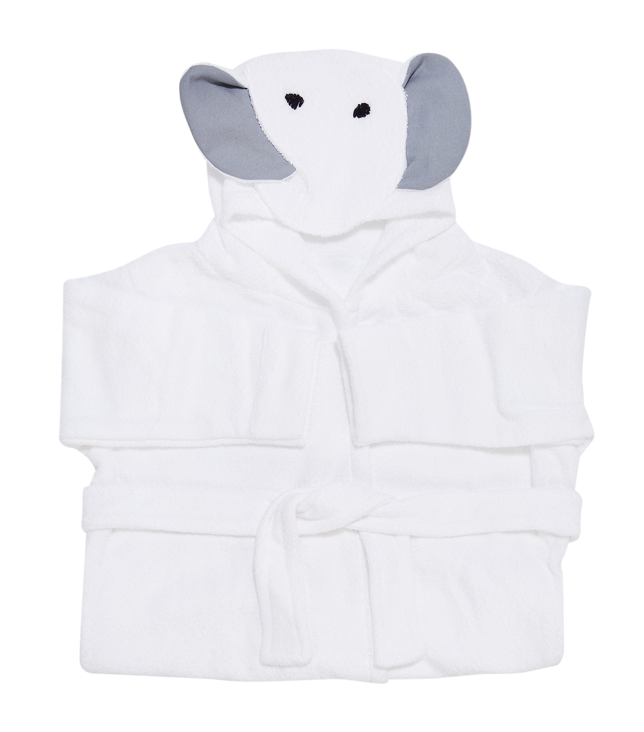 Bata de Bano Elefante blanca Ninos