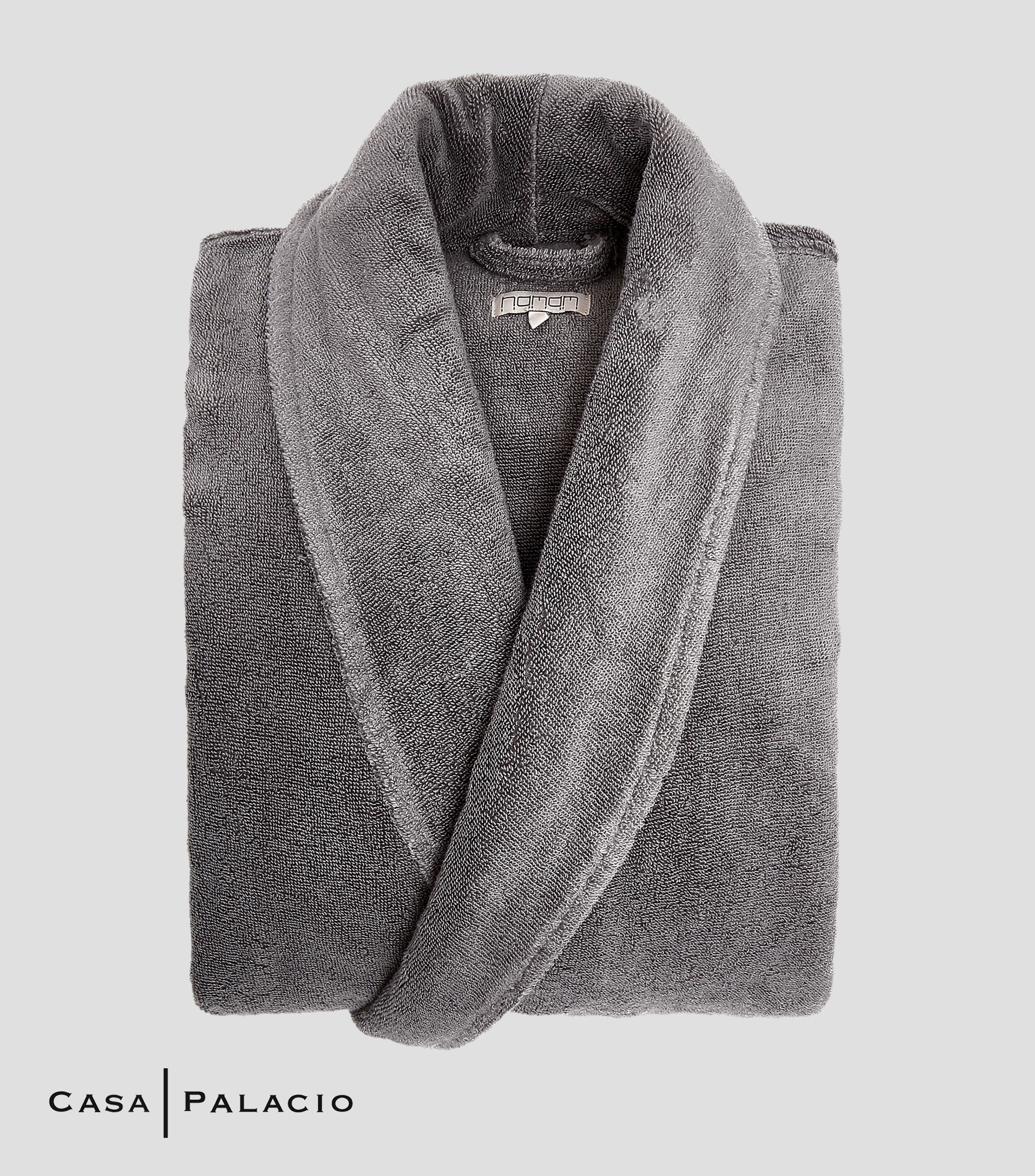 Bata de baño mediana Pera gris lisa Unisex