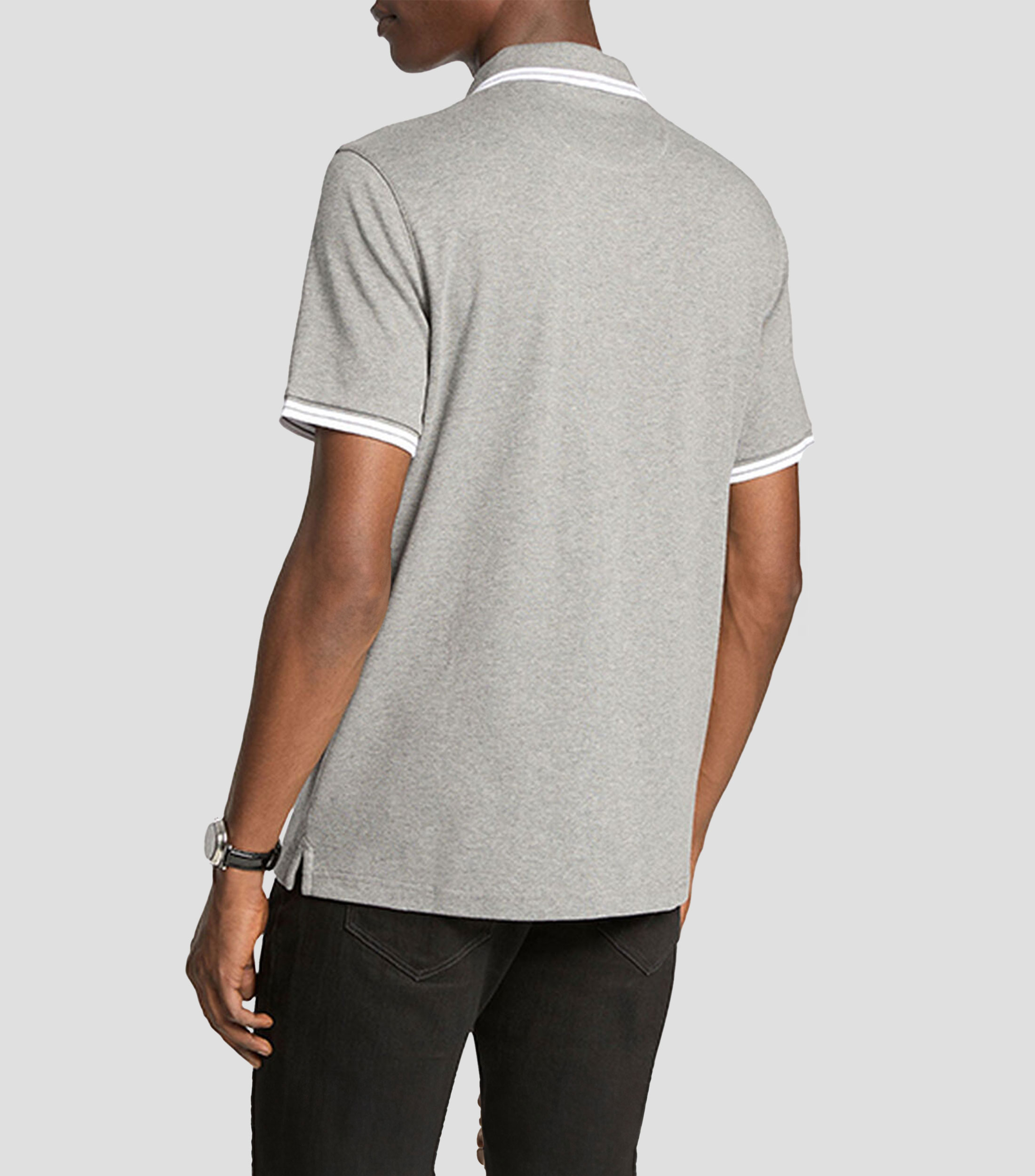 Playera tipo polo manga corta lisa Hombre