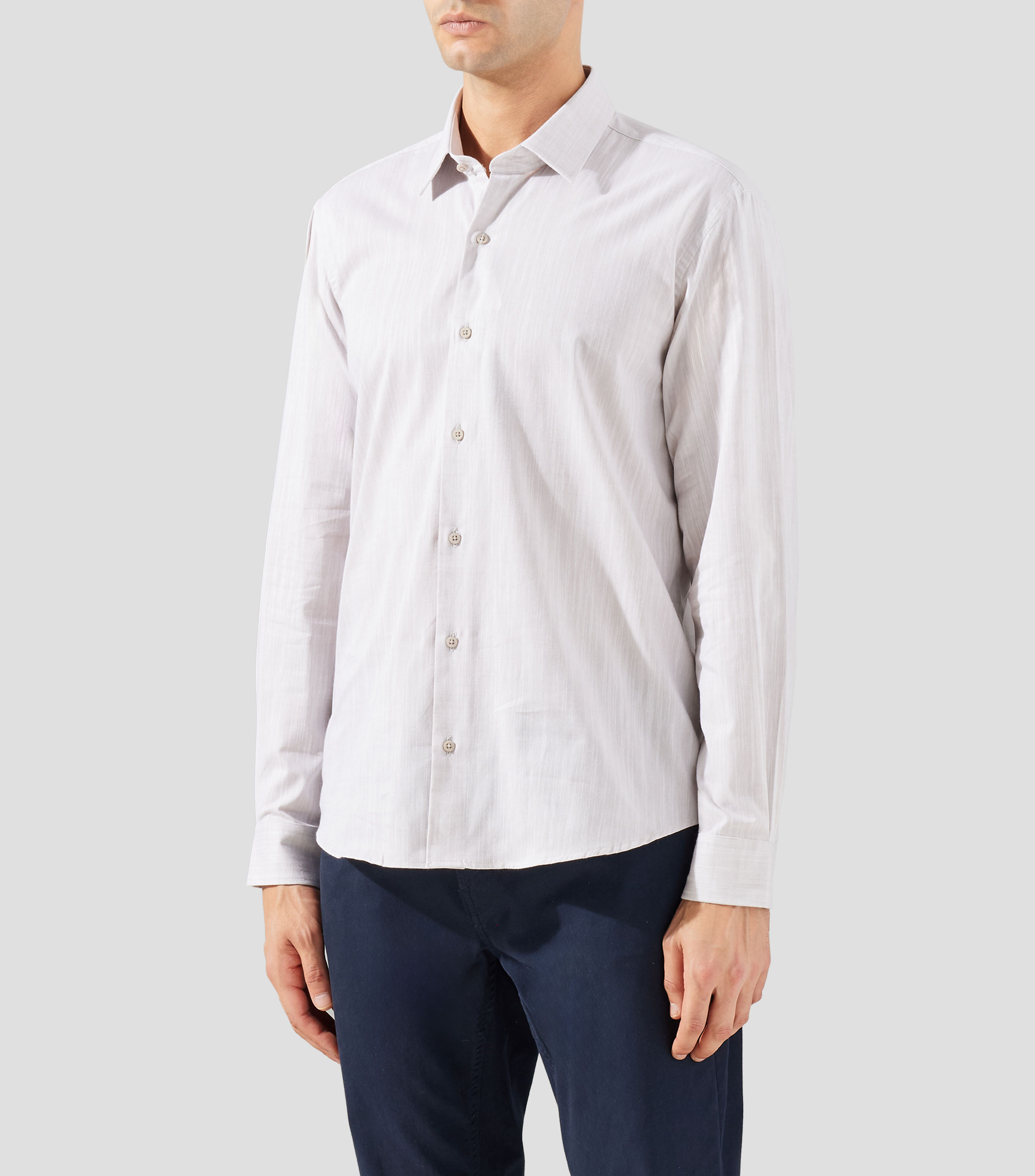 Camisa jaspeada manga larga Hombre