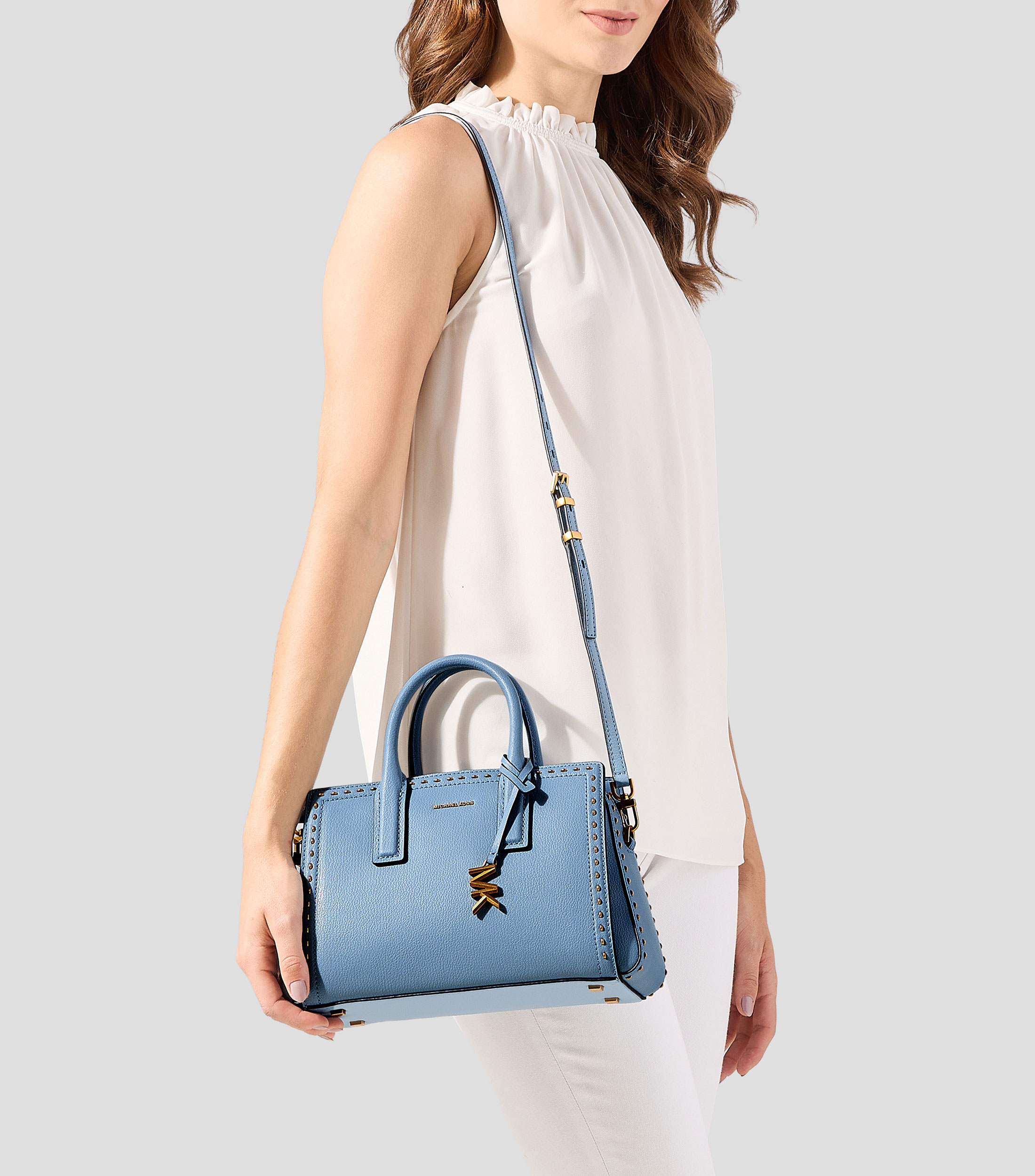 Bolsa satchel en piel Laila lisa Mujer