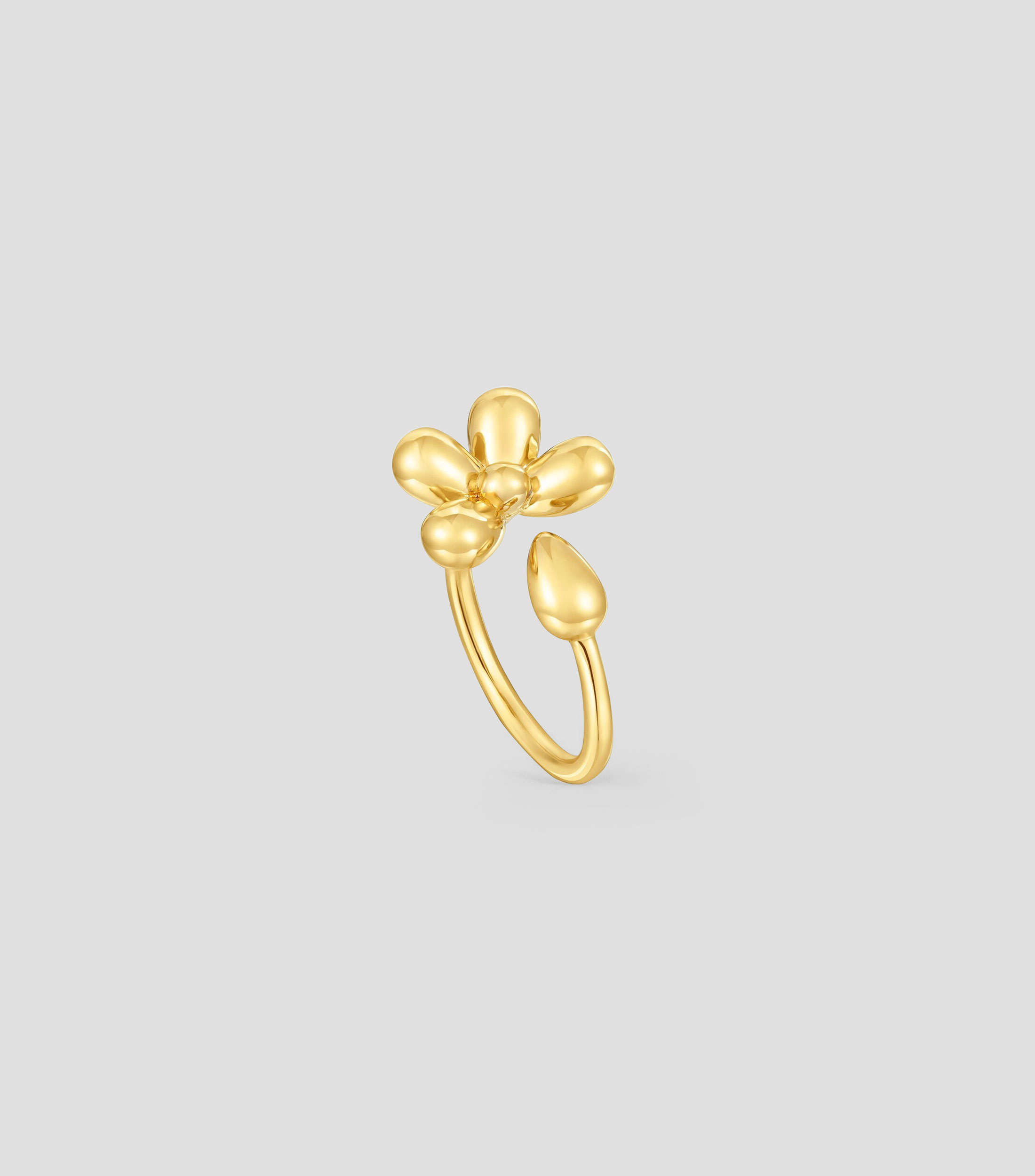 Anillo en plata Daisy con flor Mujer