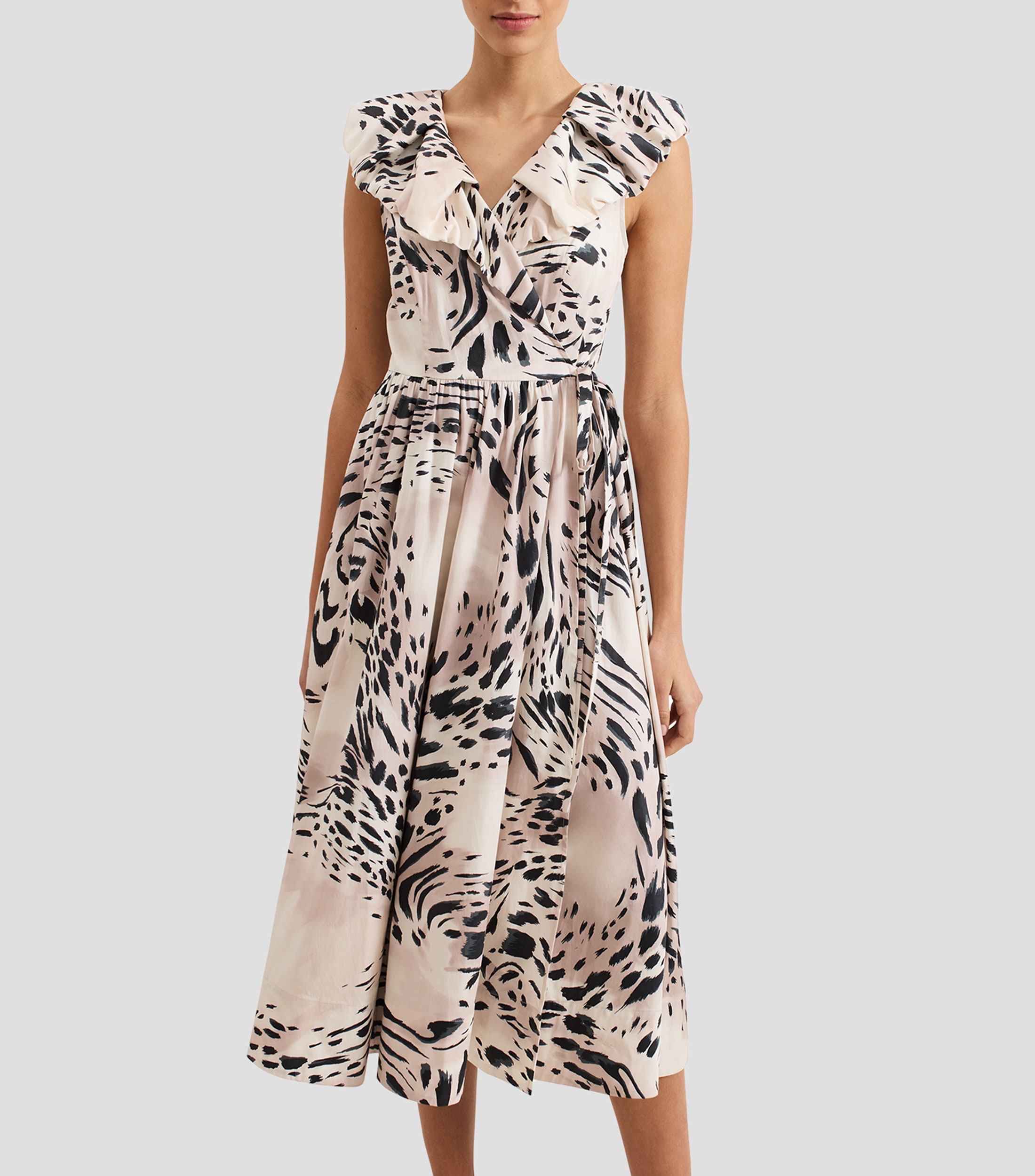 Vestido Midi Estampado Mujer