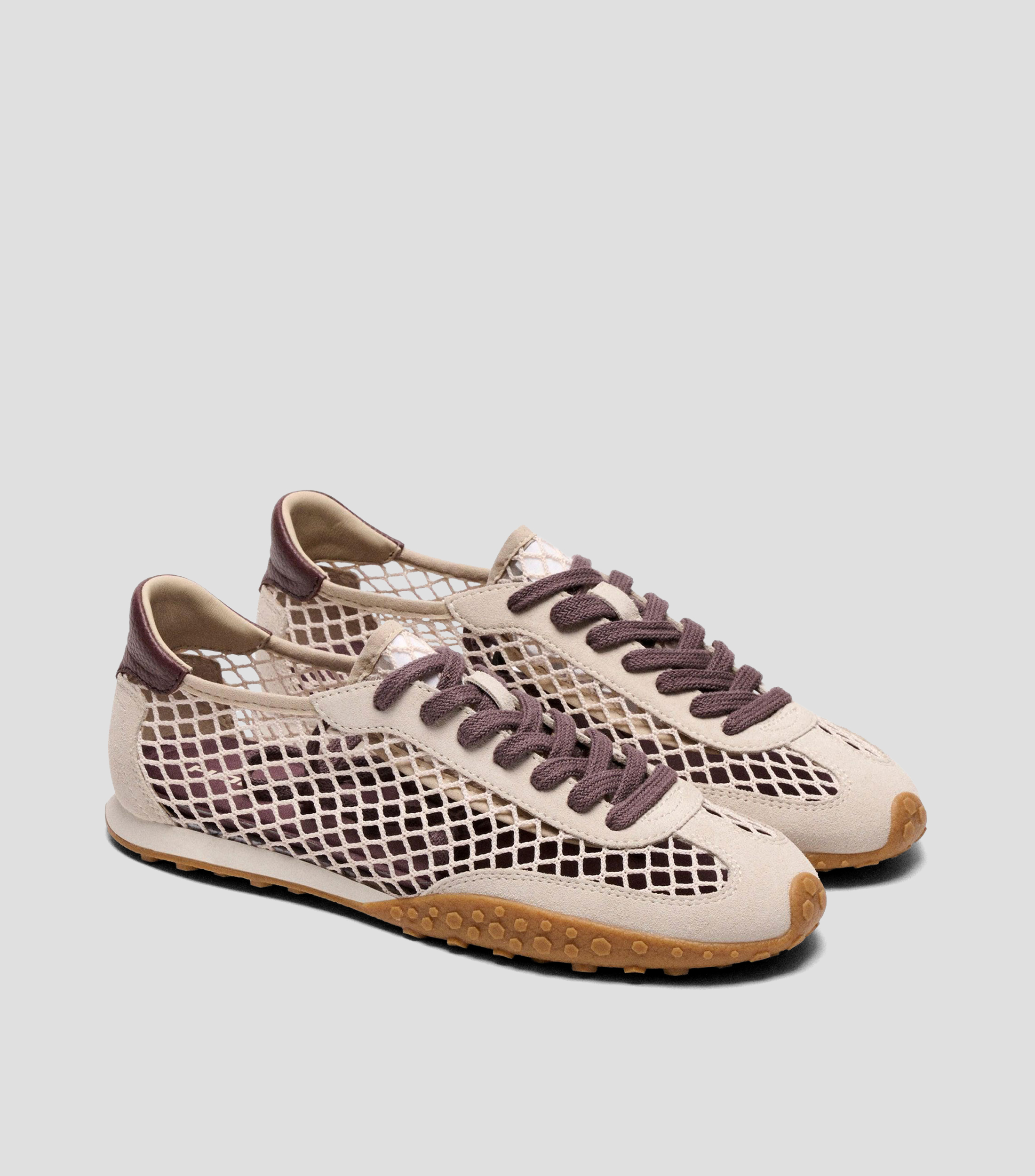 Tenis casuales Bridge Fishnet en piel Blancos Mujer