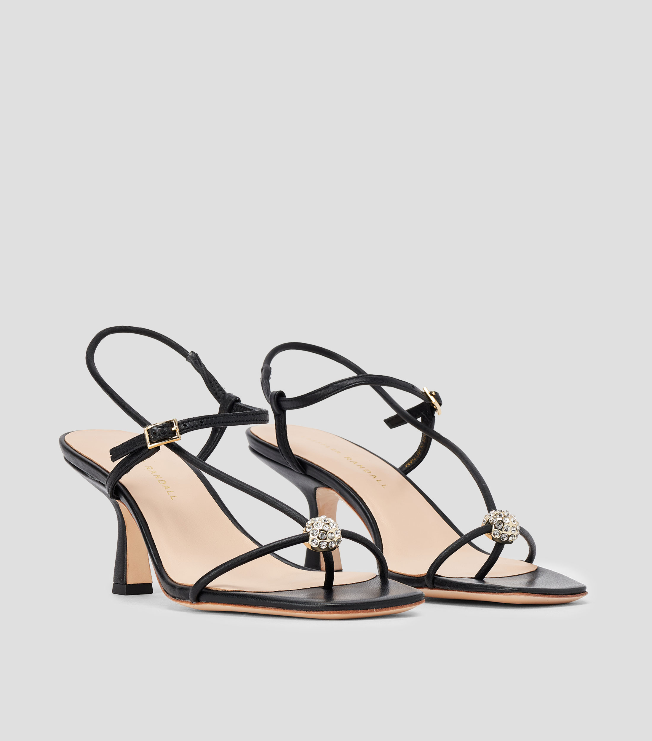 Sandalias con tacón delgado de 7 cm Mujer