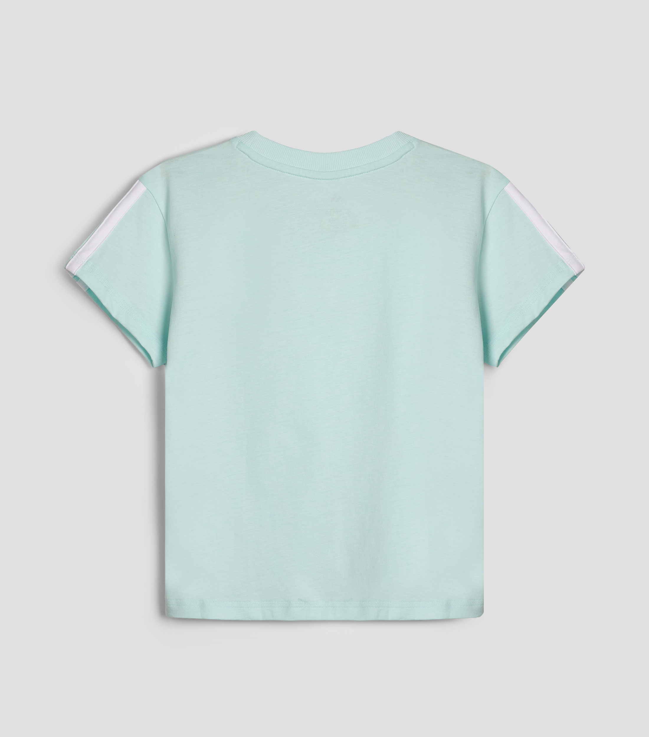 Playera cuello redondo manga corta sólida Niña