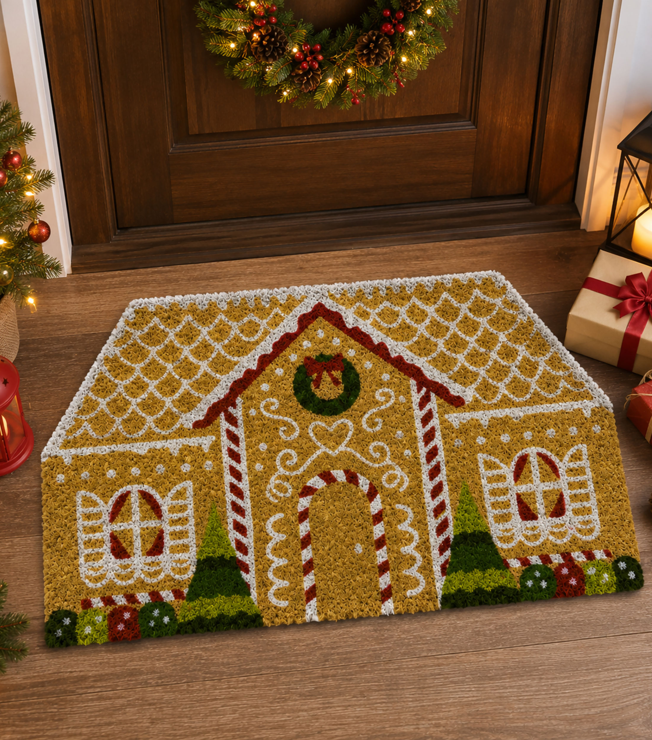 Tapete decorativo Casa de Jengibre en material sintético 45 x 75 cm