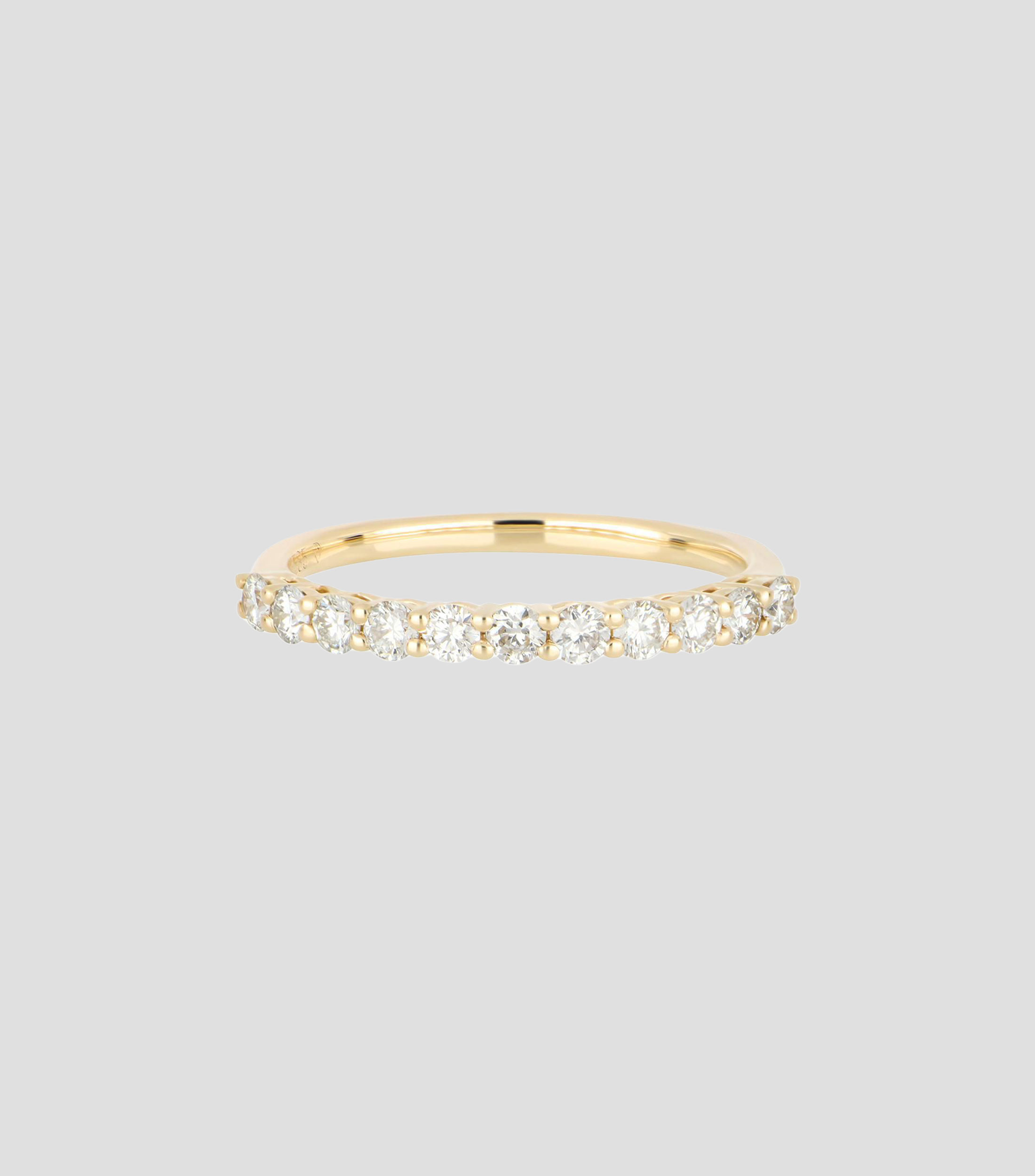 Anillo en Oro amarillo de 14 Kilates con Diamantes Naturales Mujer