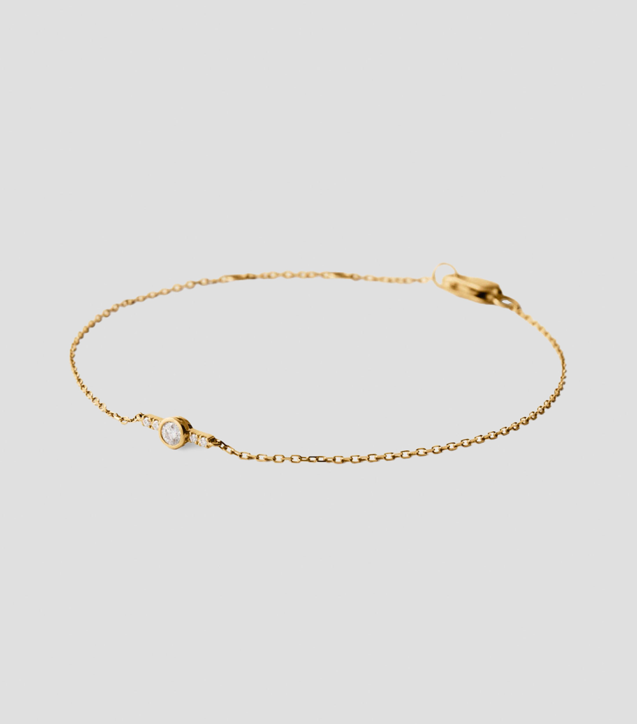Pulsera en Oro amarillo de 9 Kilates con diamantes Mujer