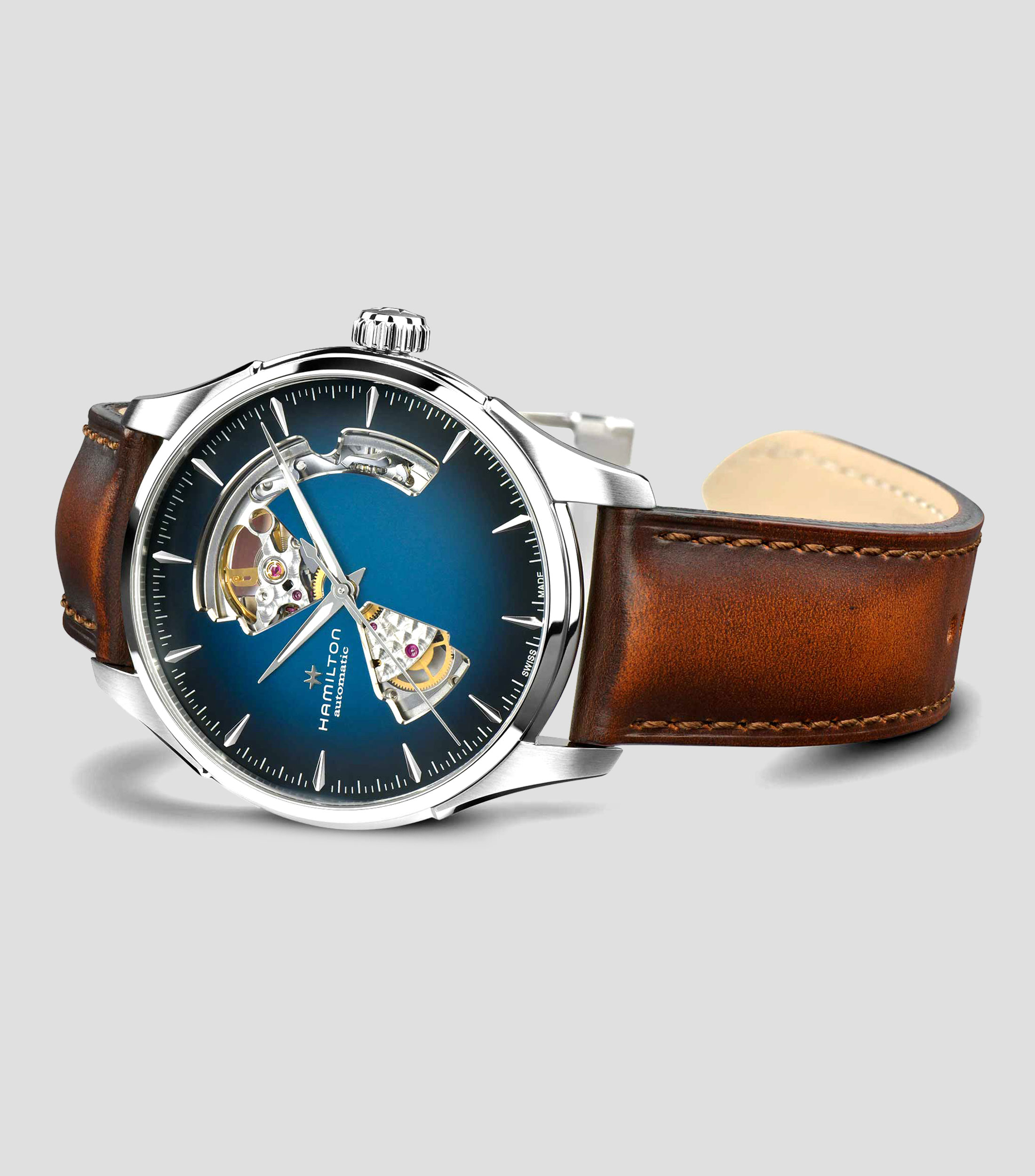 Reloj para Hombre Jazzmaster Open Heart De vestir, Plateado