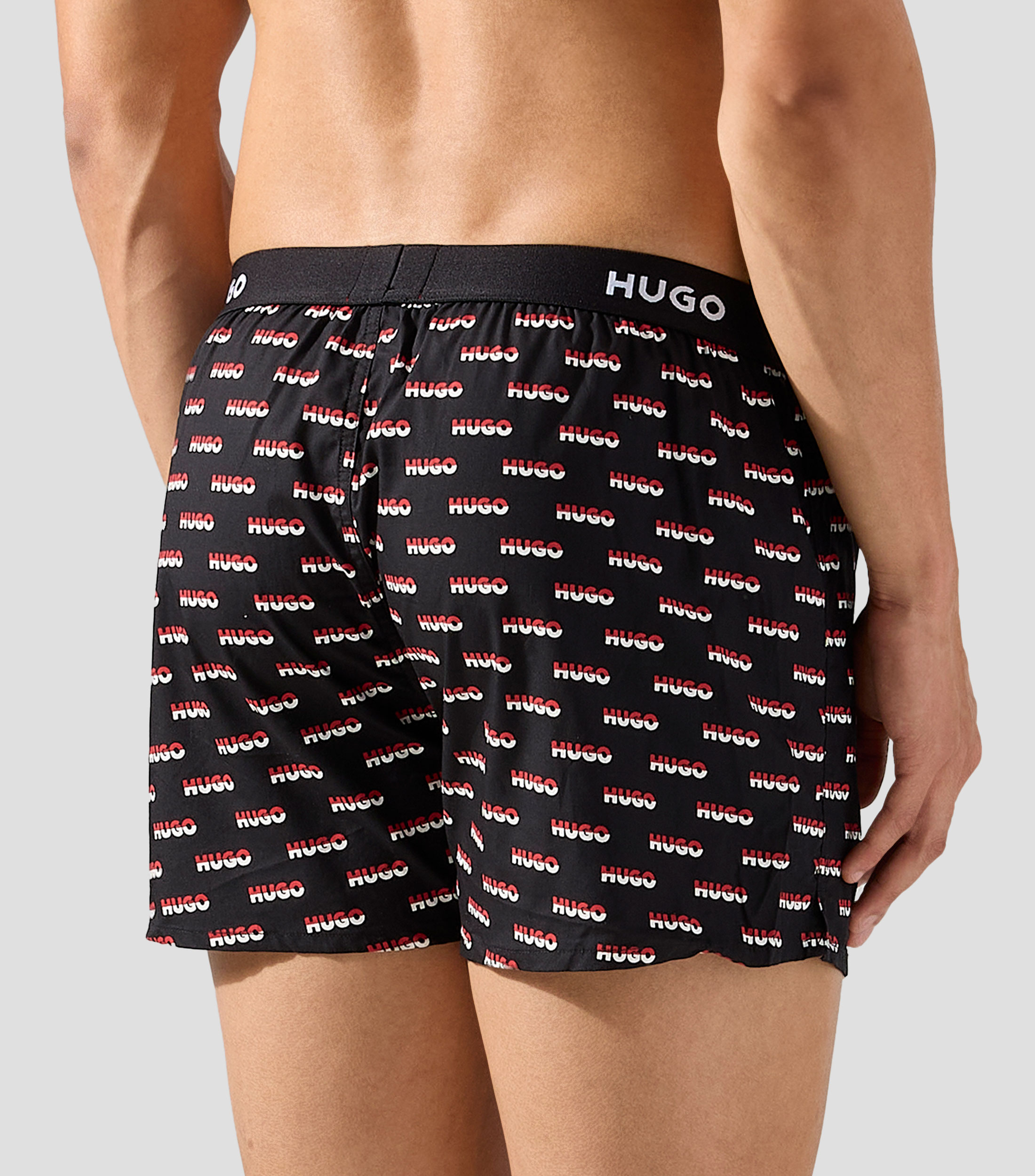 Paquete de tres bóxers de algodón con logos en la cintura Hombre
