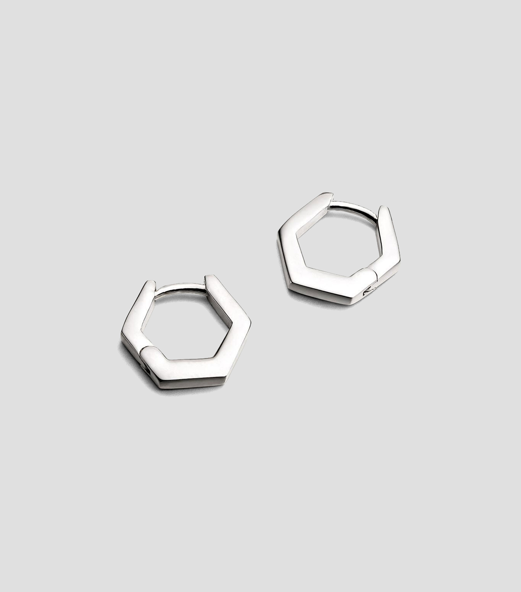 Pendientes hexagonales en plata .925 Connector Criolla Mujer