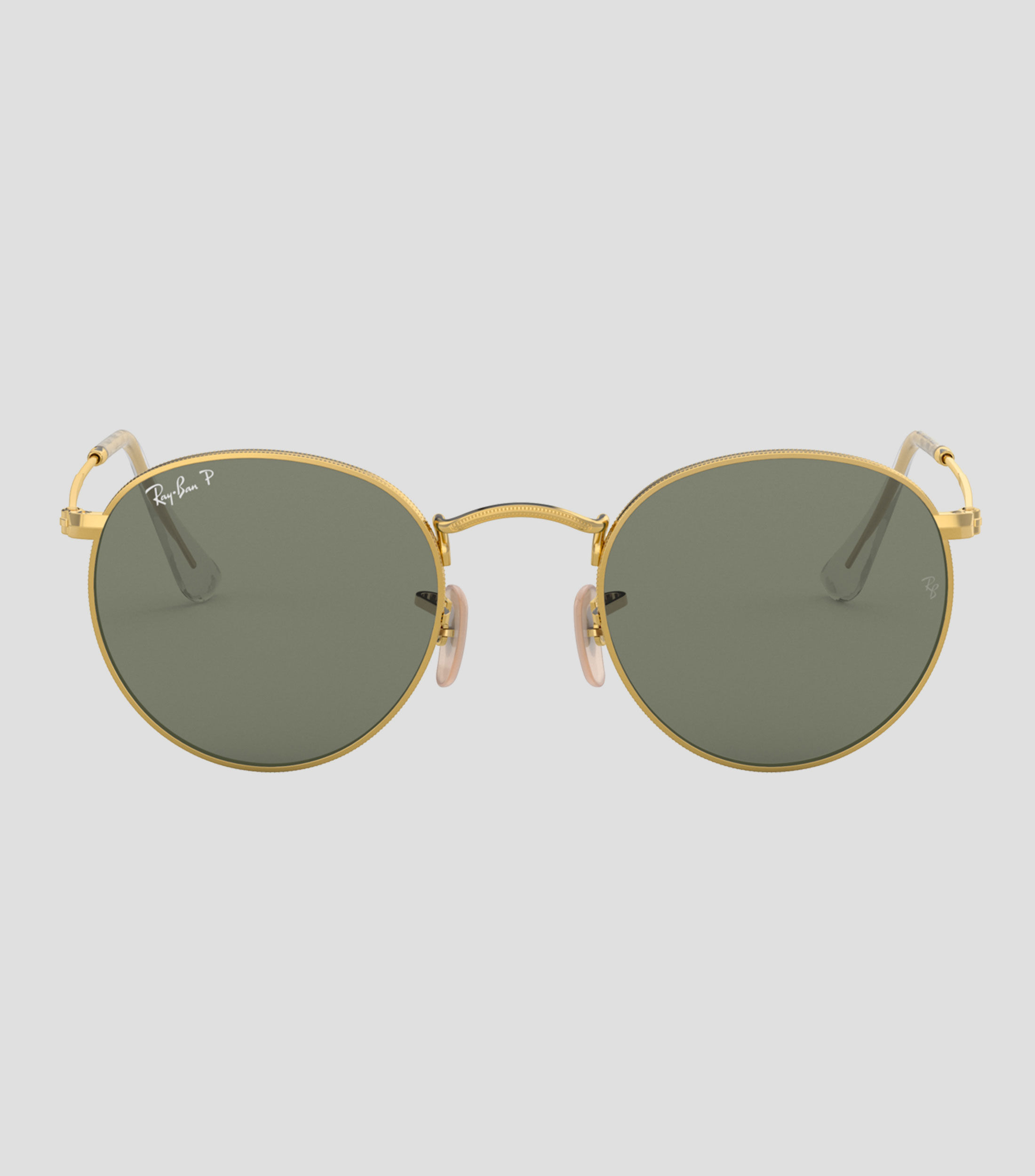 Lentes de sol redondos dorados Unisex