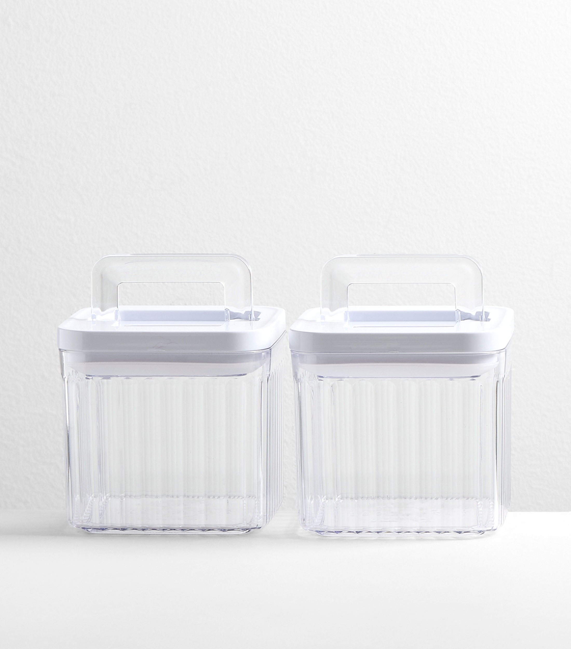 Set 2 contenedores herméticos de cocina en plástico