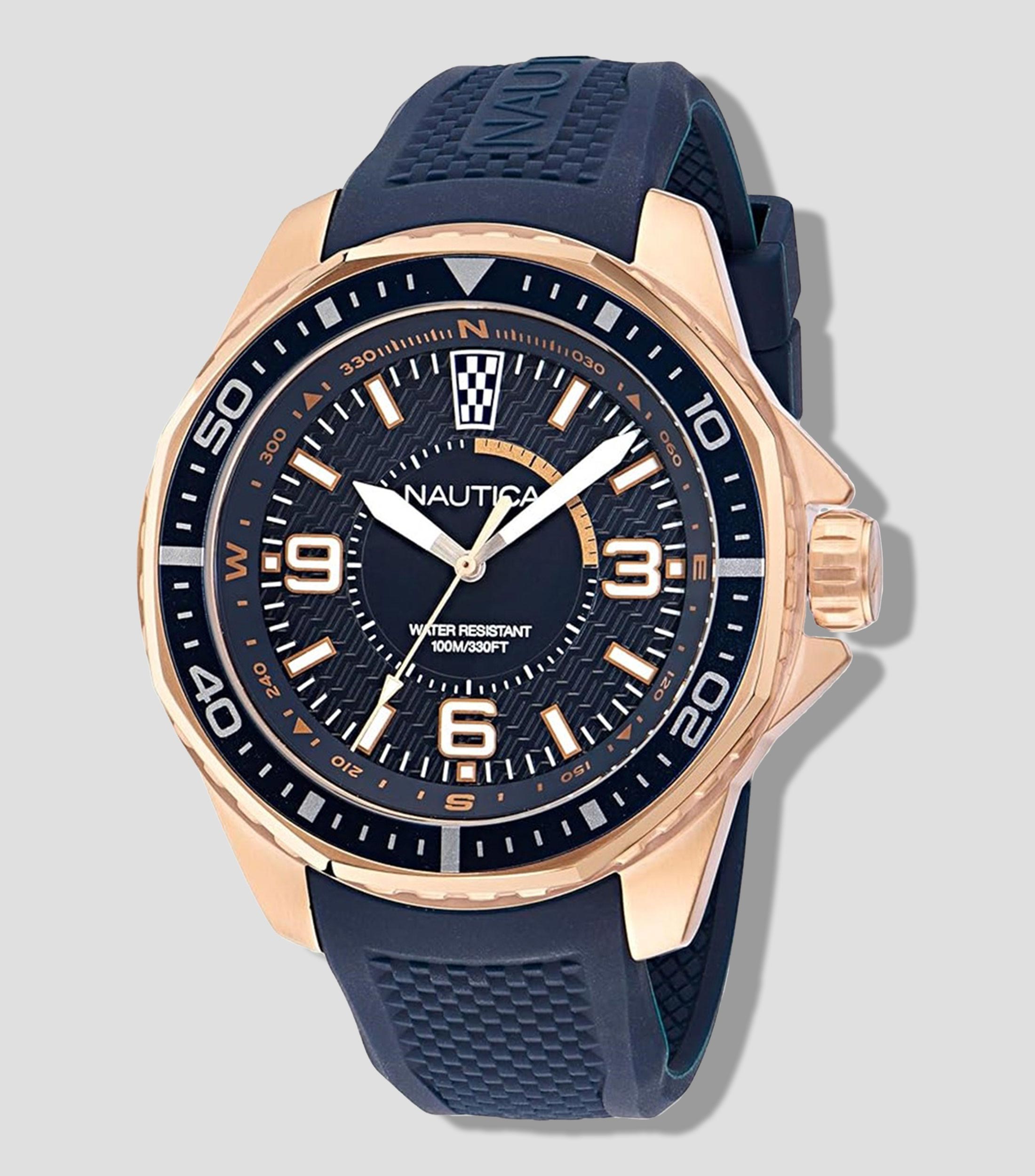 Reloj para Hombre Casual Azul, Dorado