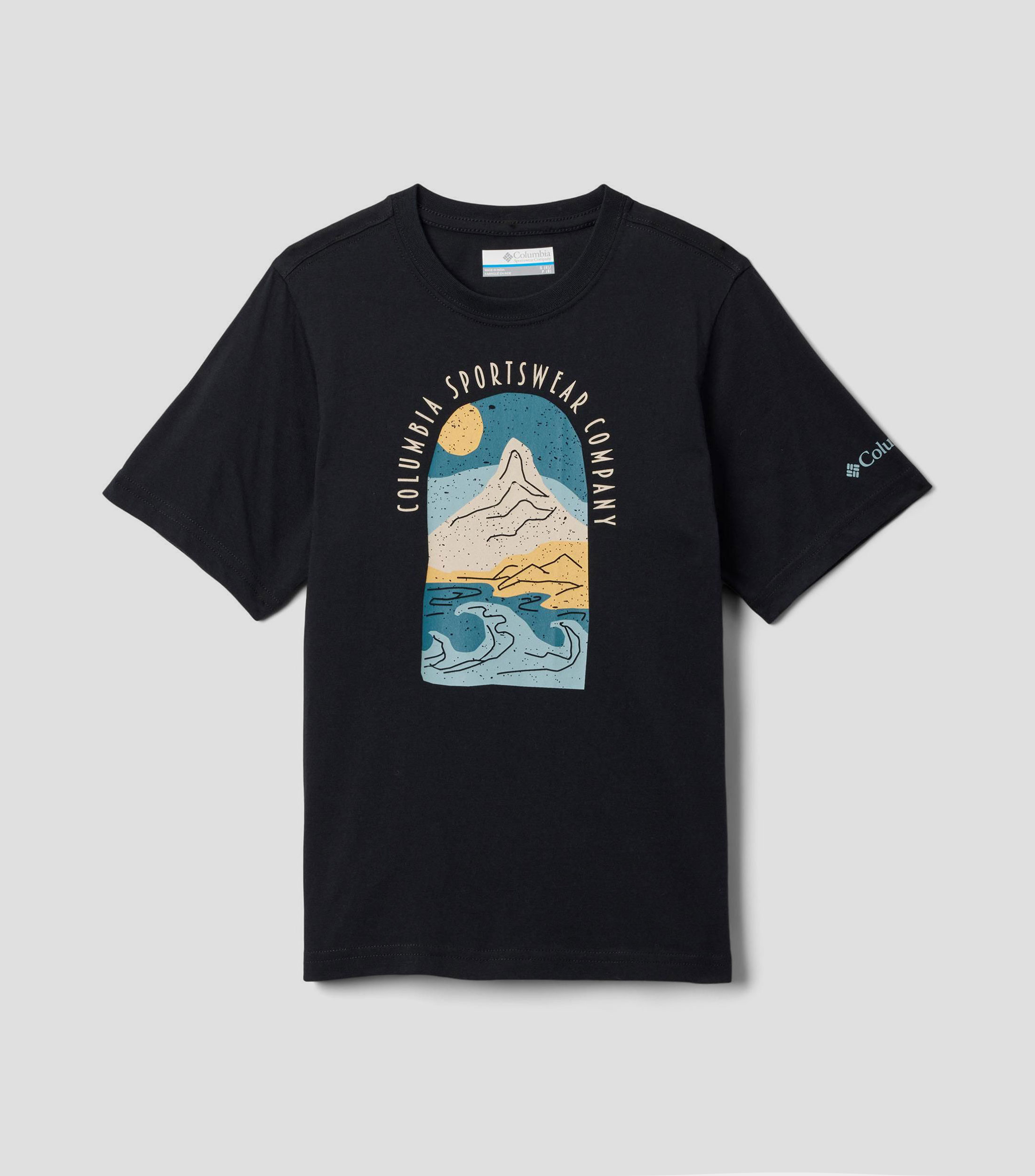 Playera de cuello redondo con manga corta estampada Niño