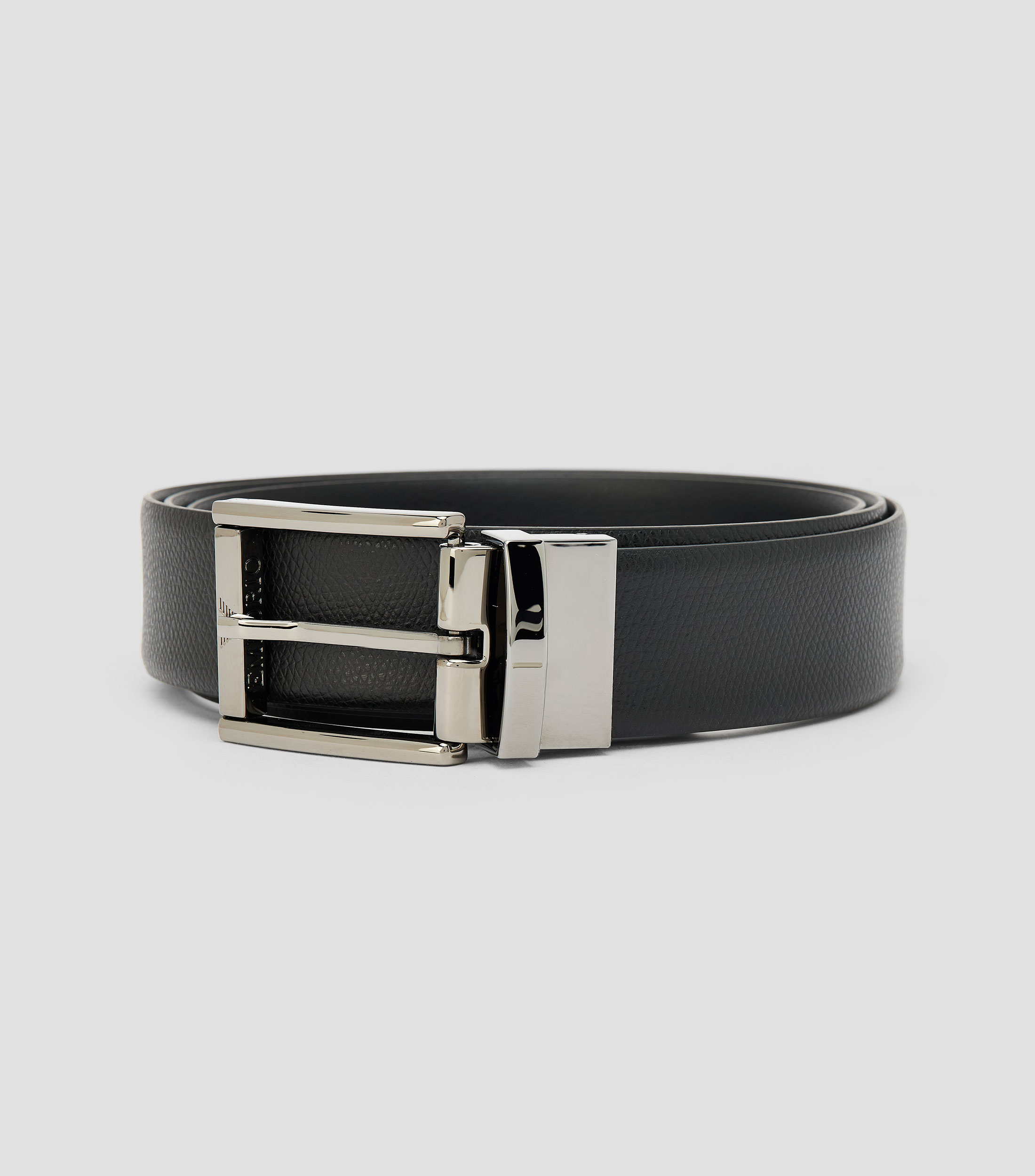 Cinturón reversible en piel casual Hombre