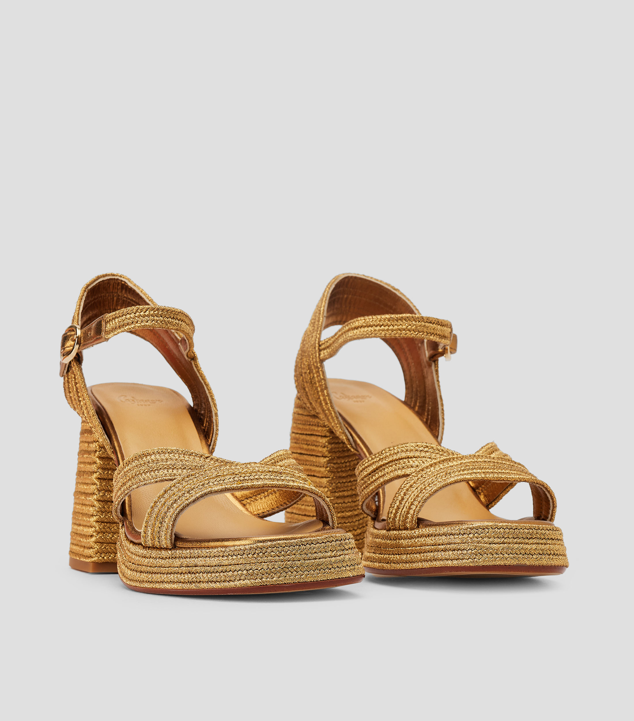 Sandalias tacón alto ancho Mujer