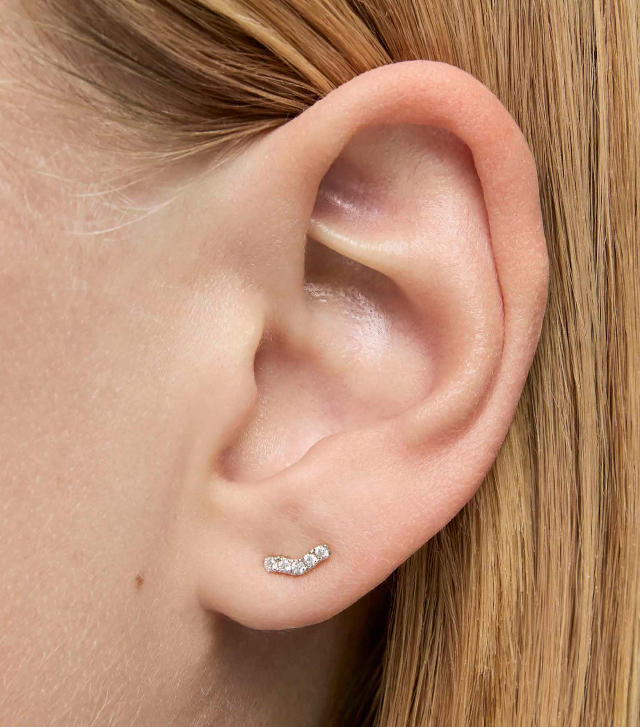 Aretes en Oro amarillo de 18 Kilates con diamantes Les Classiques Mujer
