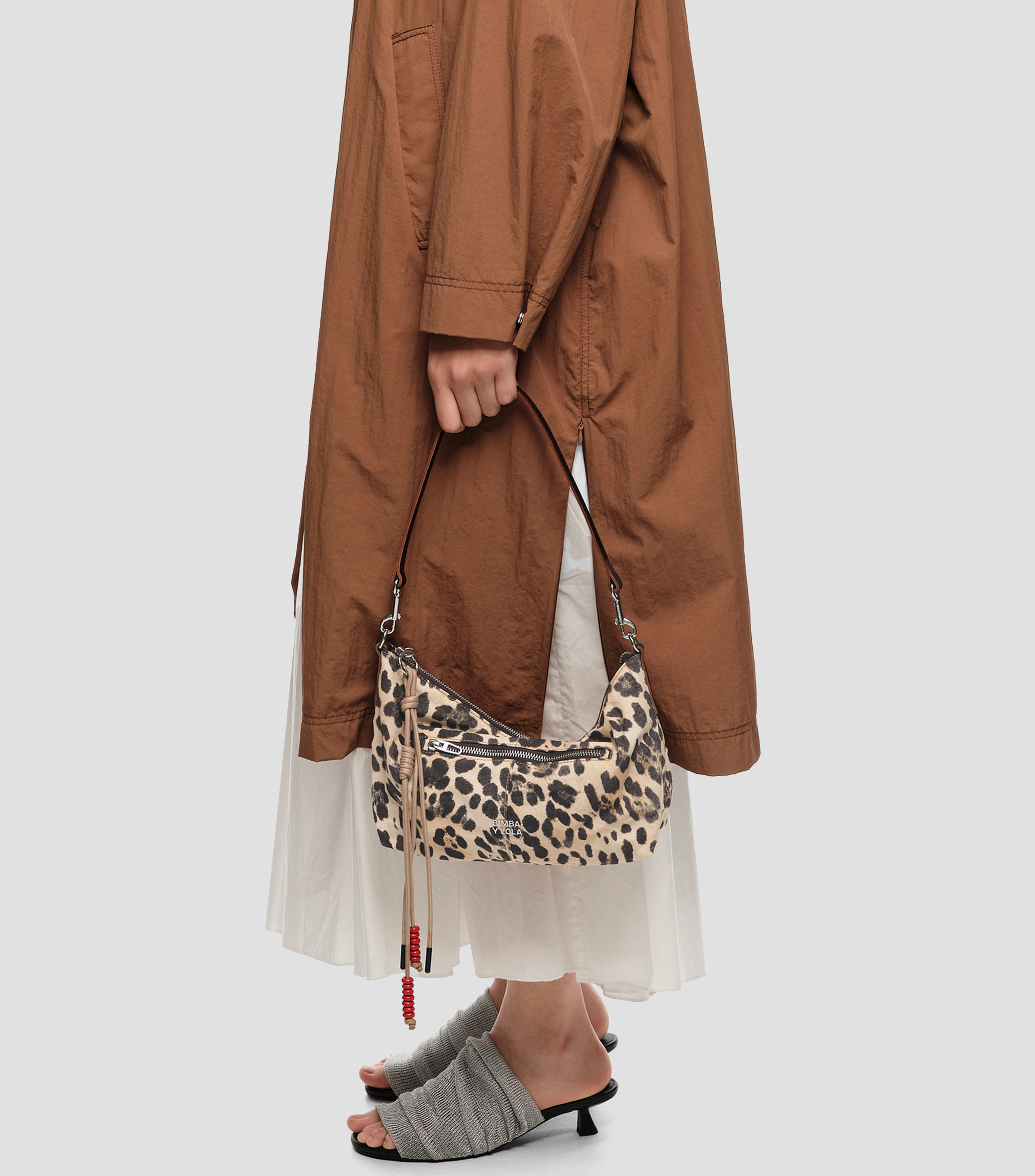 Bolsa Trapecio leopardo natural Mujer