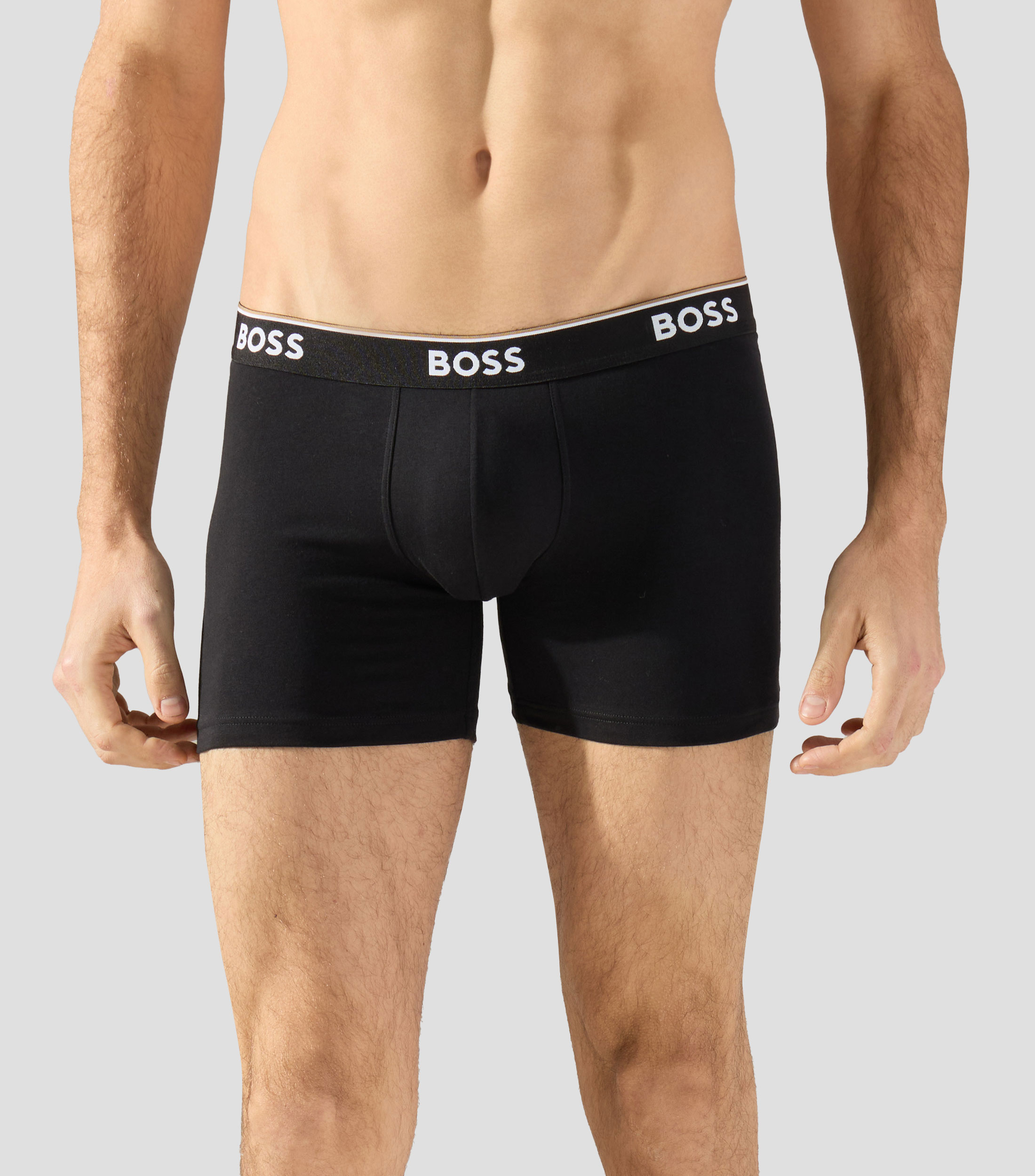 Set de tres bóxers en algodón elástico Hombre