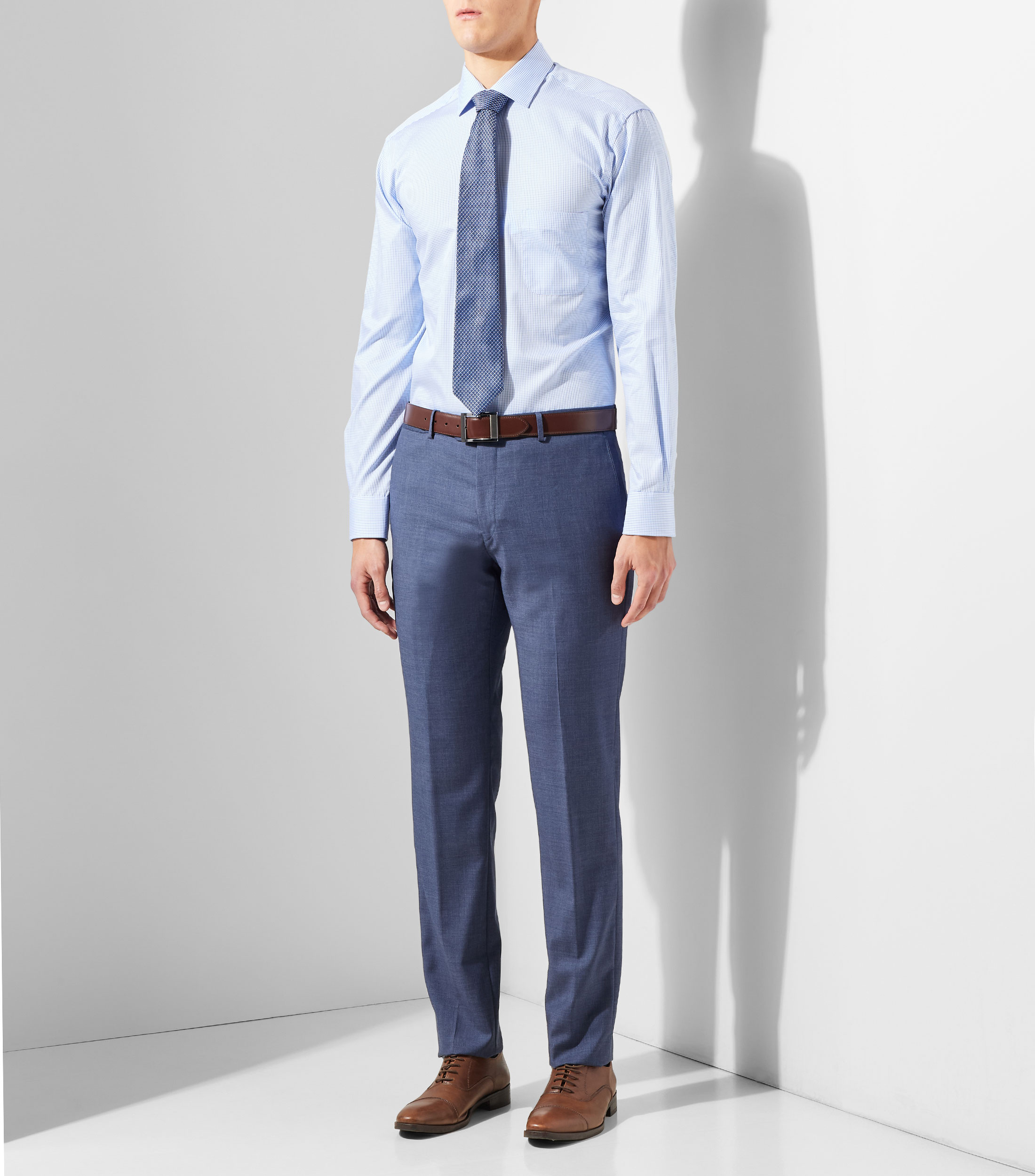 Camisa con cuadros manga larga Hombre