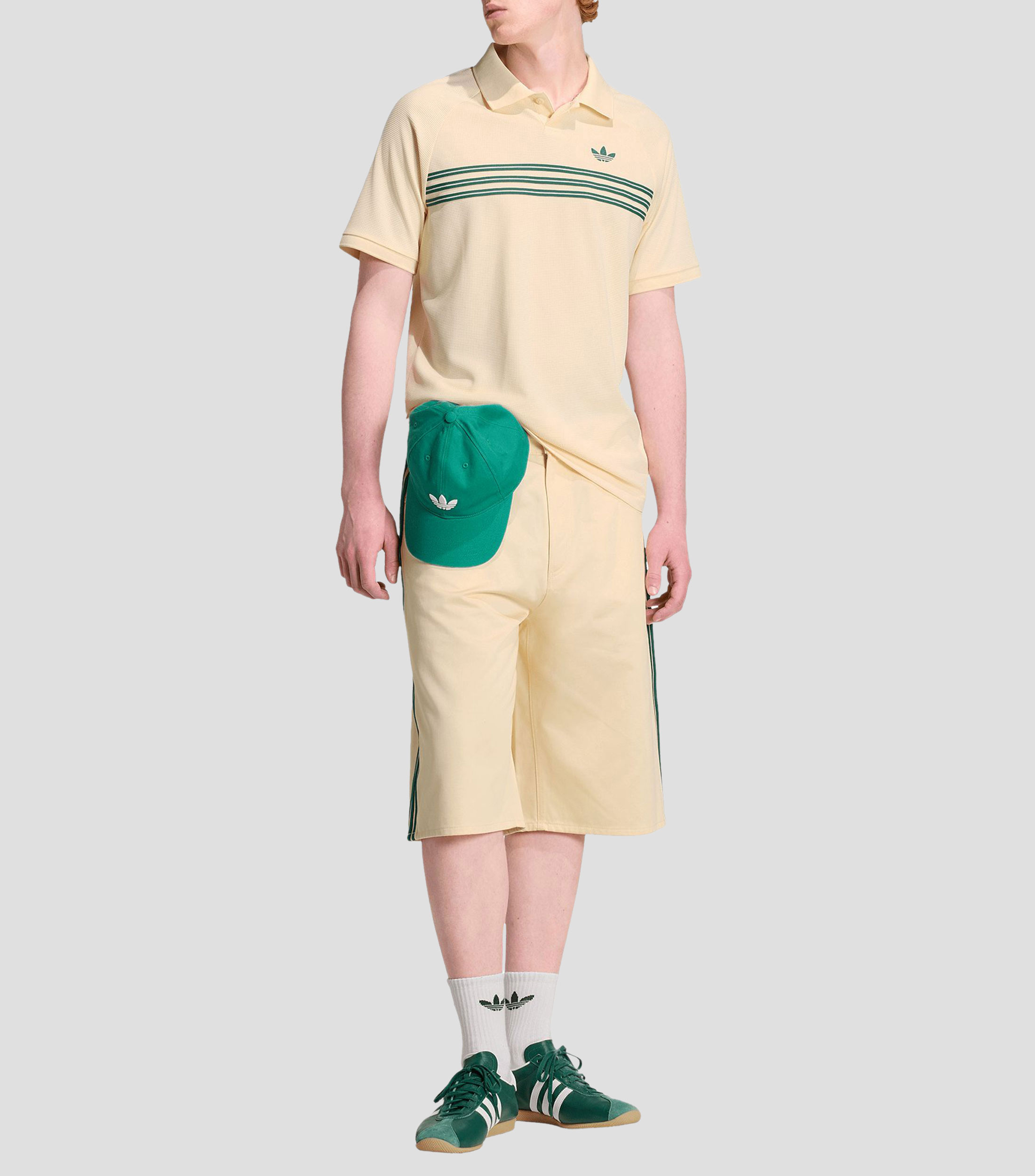 Playera tipo polo manga corta franjas Hombre