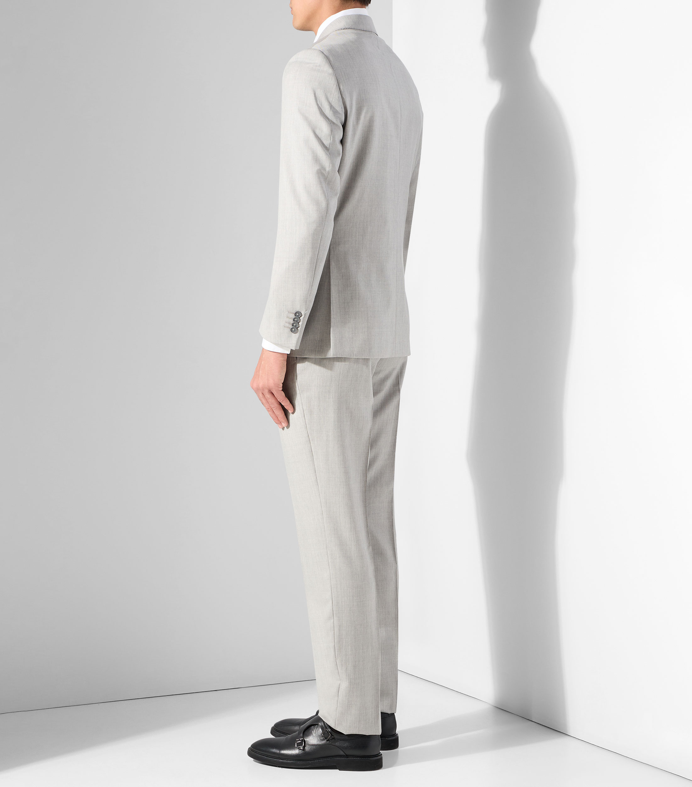 Traje de lana corte regular jaspeado Hombre