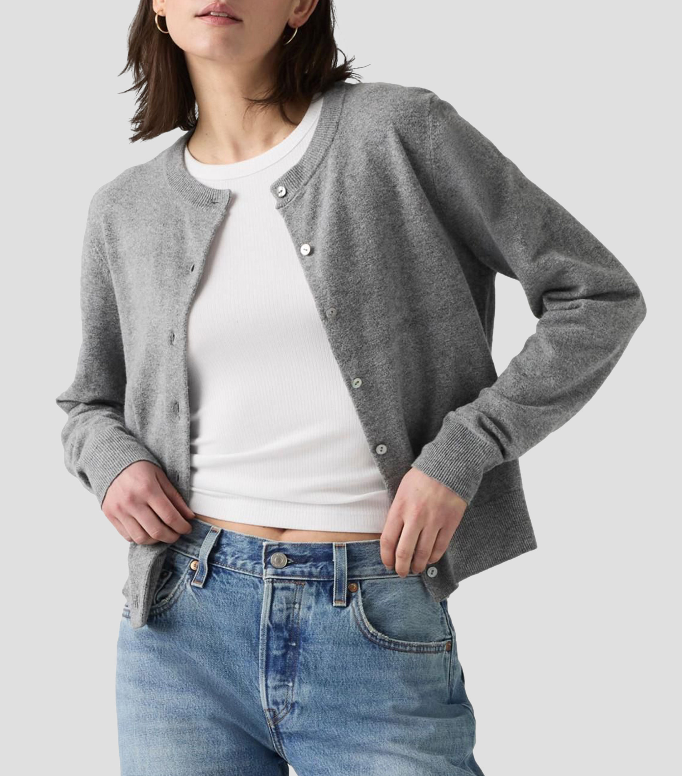 Cárdigan liso Mujer