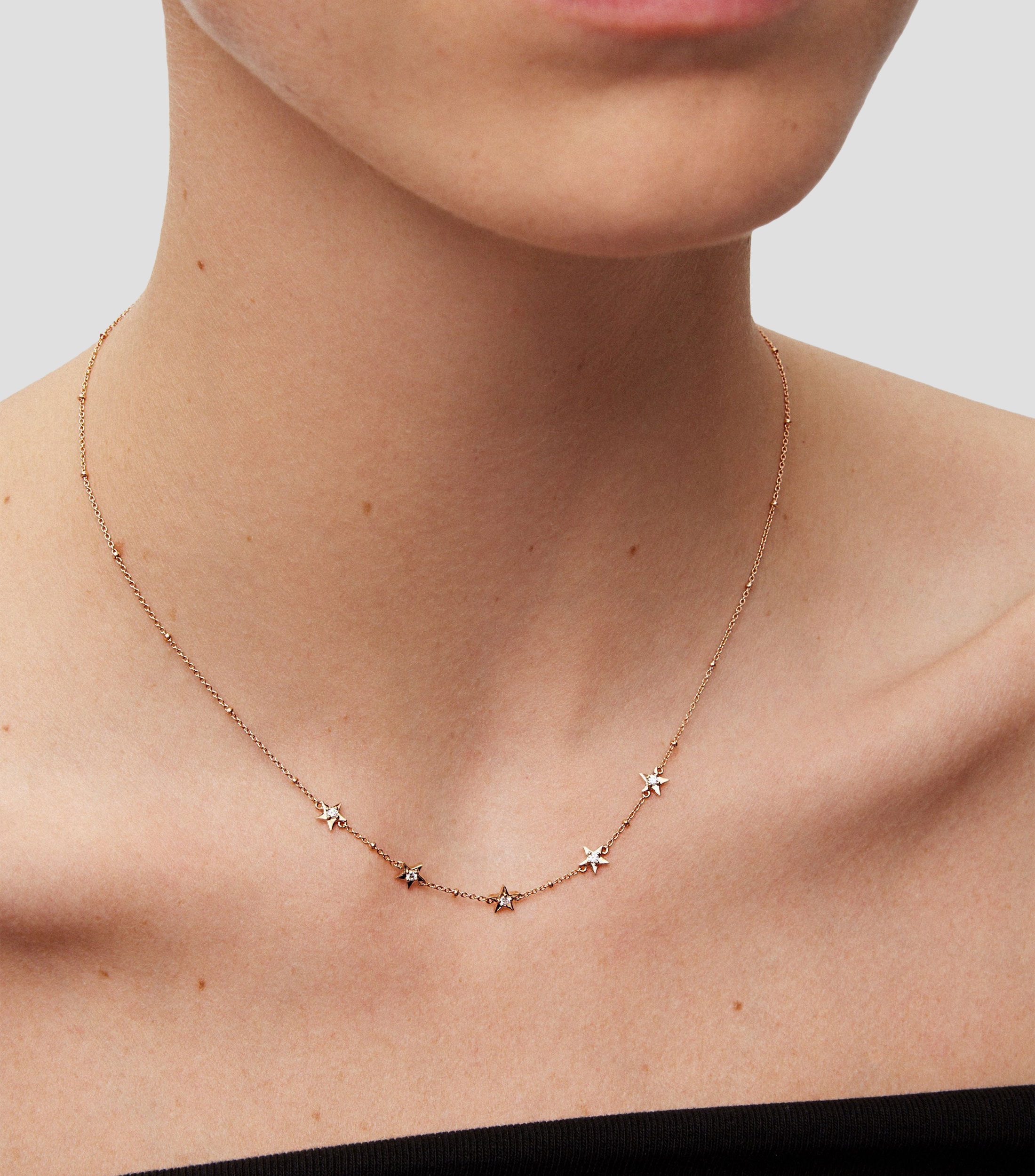 Colgante en Oro Rosa de 18 Kilates con Diamantes Mujer