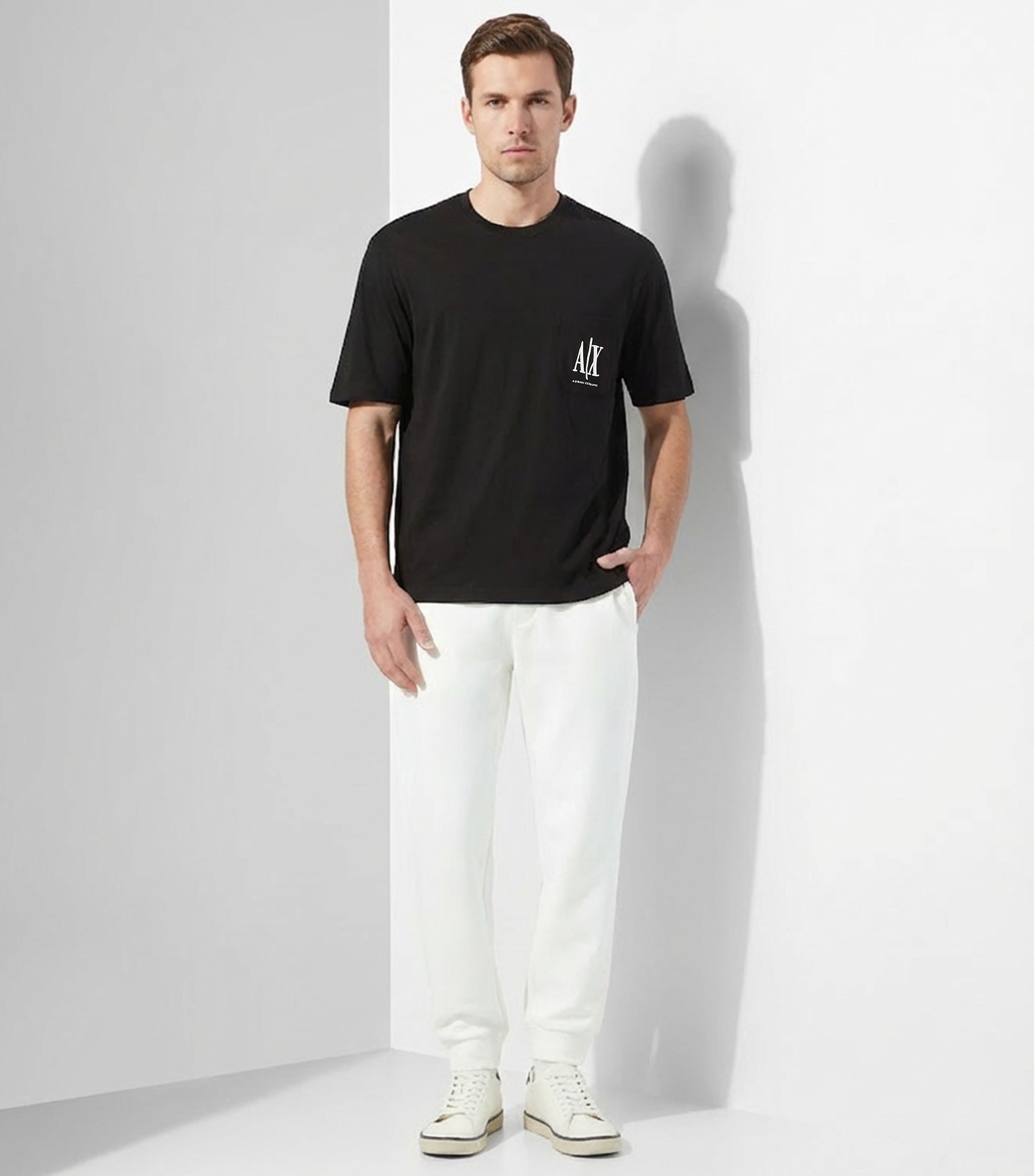 Playera cuello redondo manga corta lisa Hombre