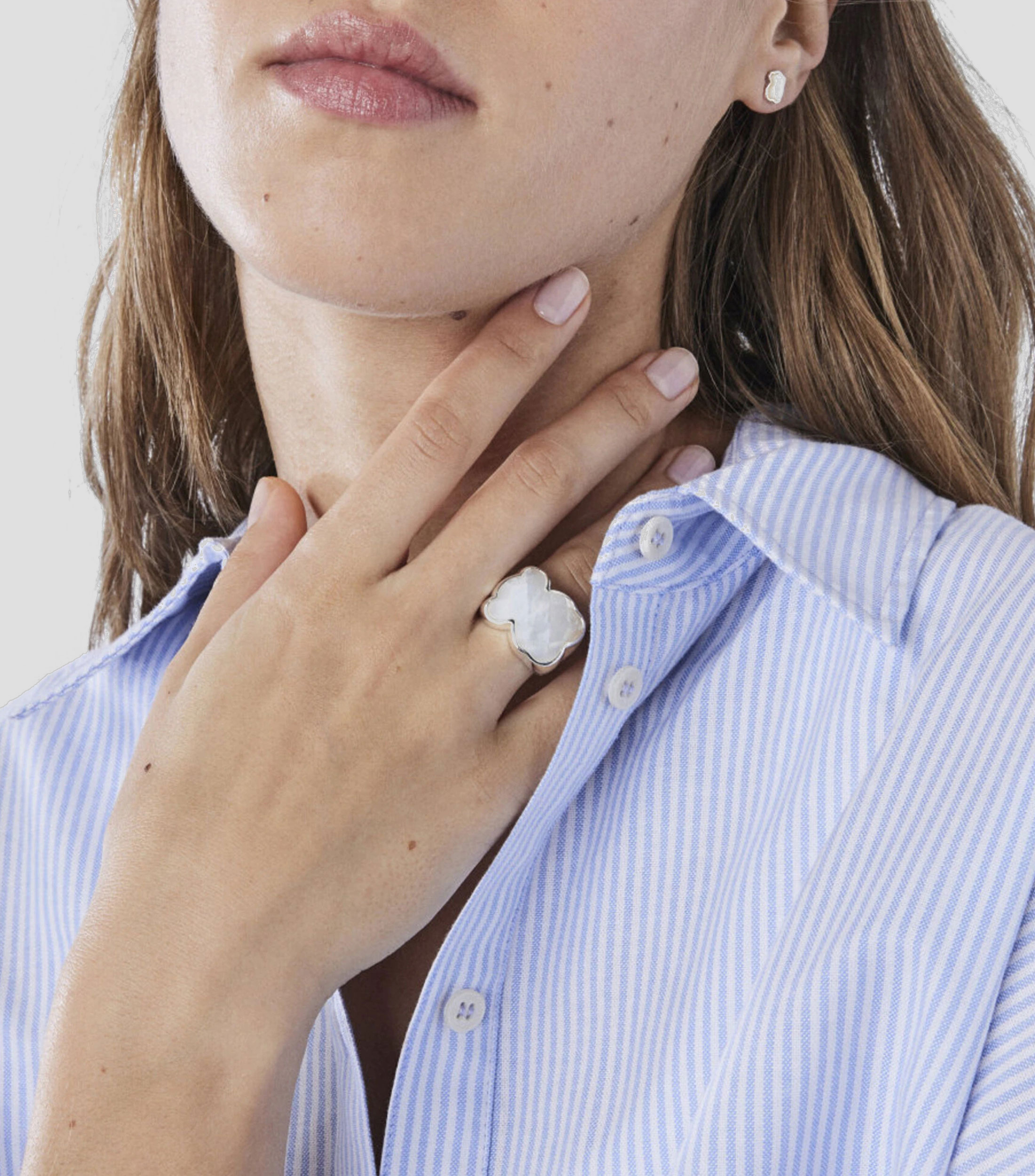 Anillo en plata Icon Color con oso Mujer Talla: Mediana