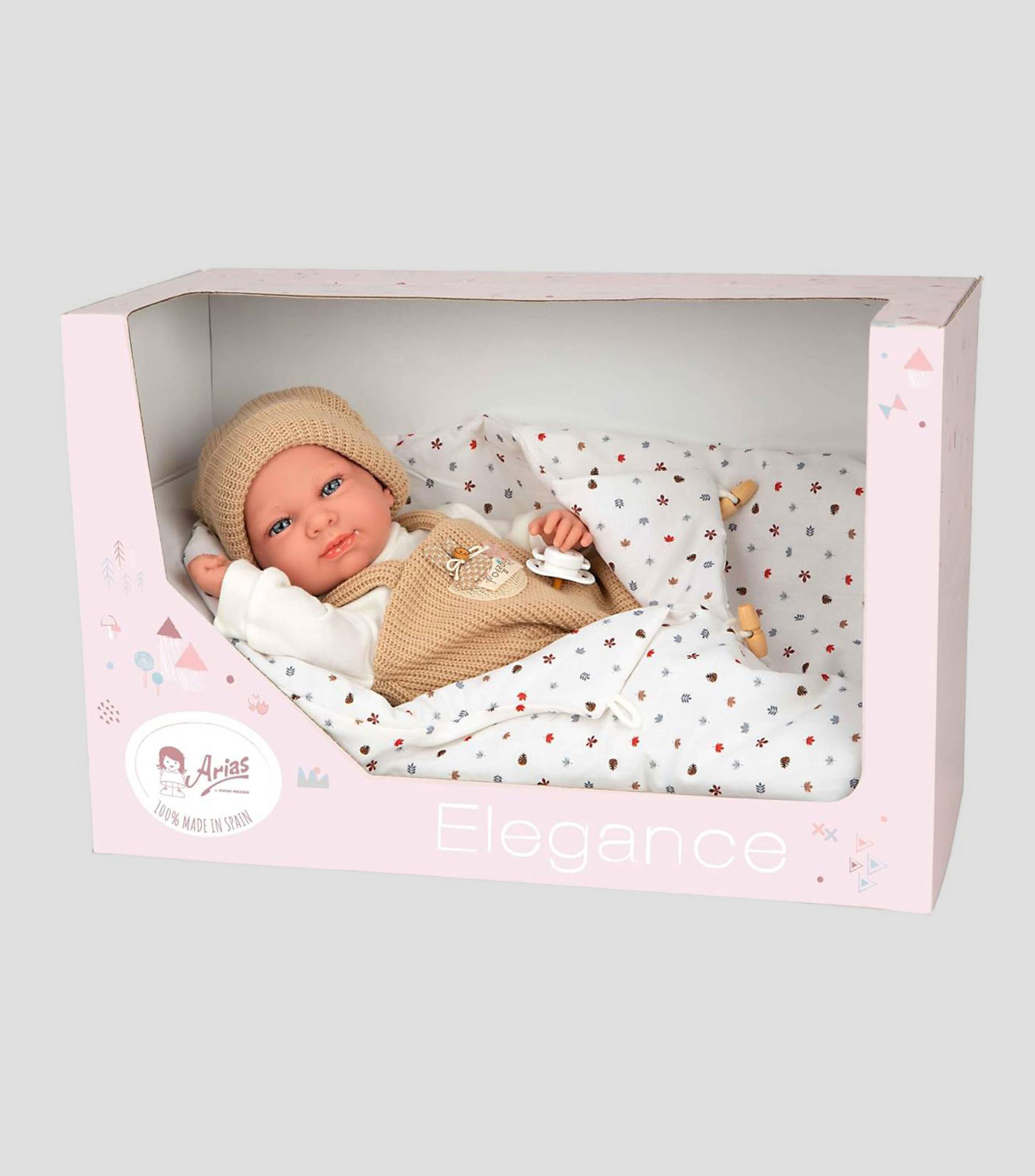 Bebe Cris Elegance 40 cm con Saco de Dormir
