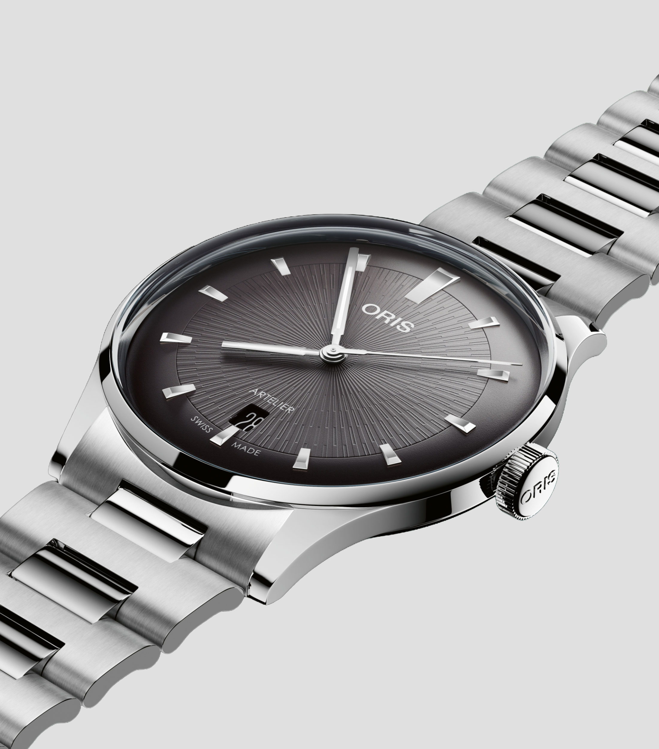 Reloj para Hombre Artelier Date Casual Plateado