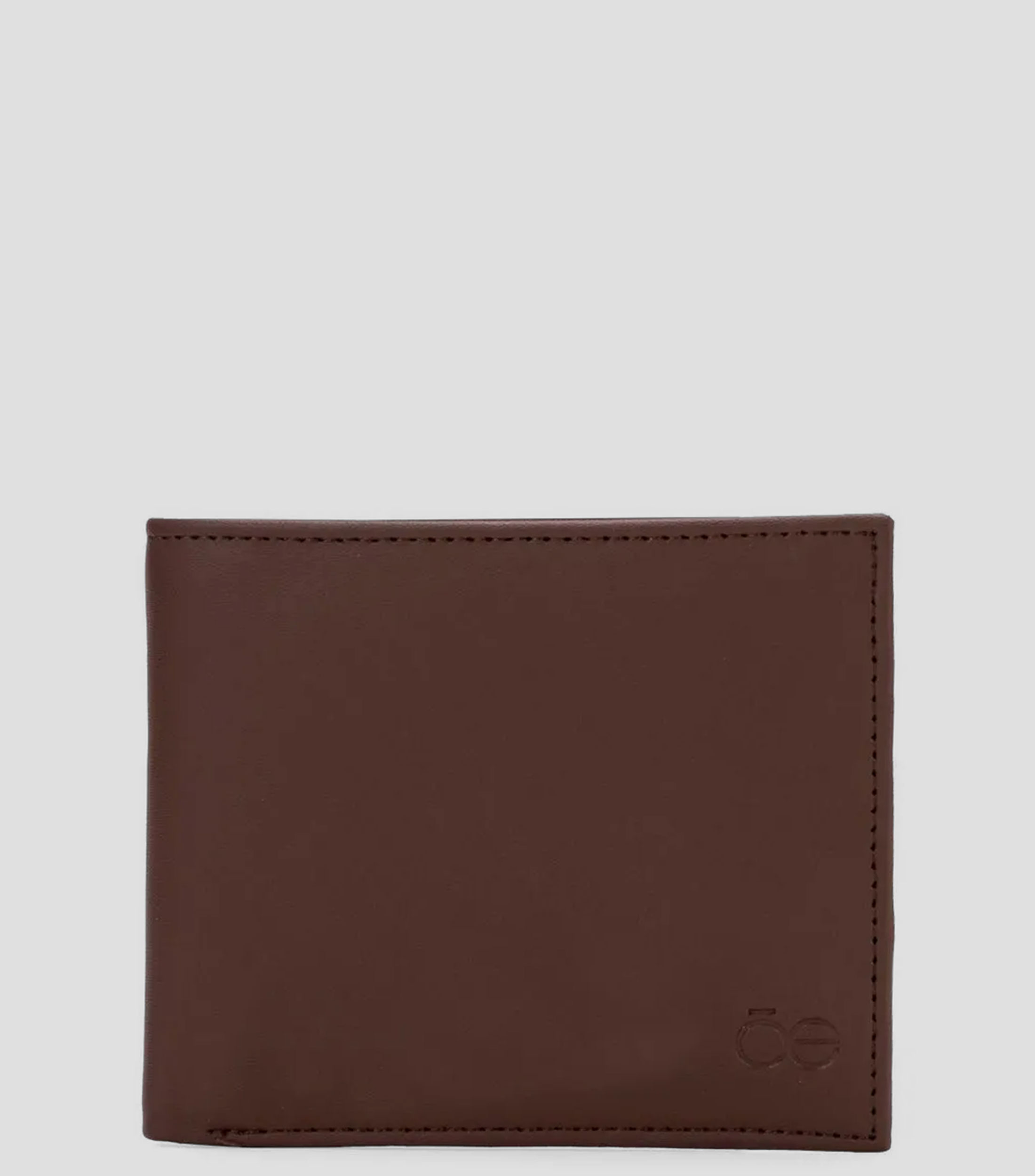 Cartera flap café lisa Hombre