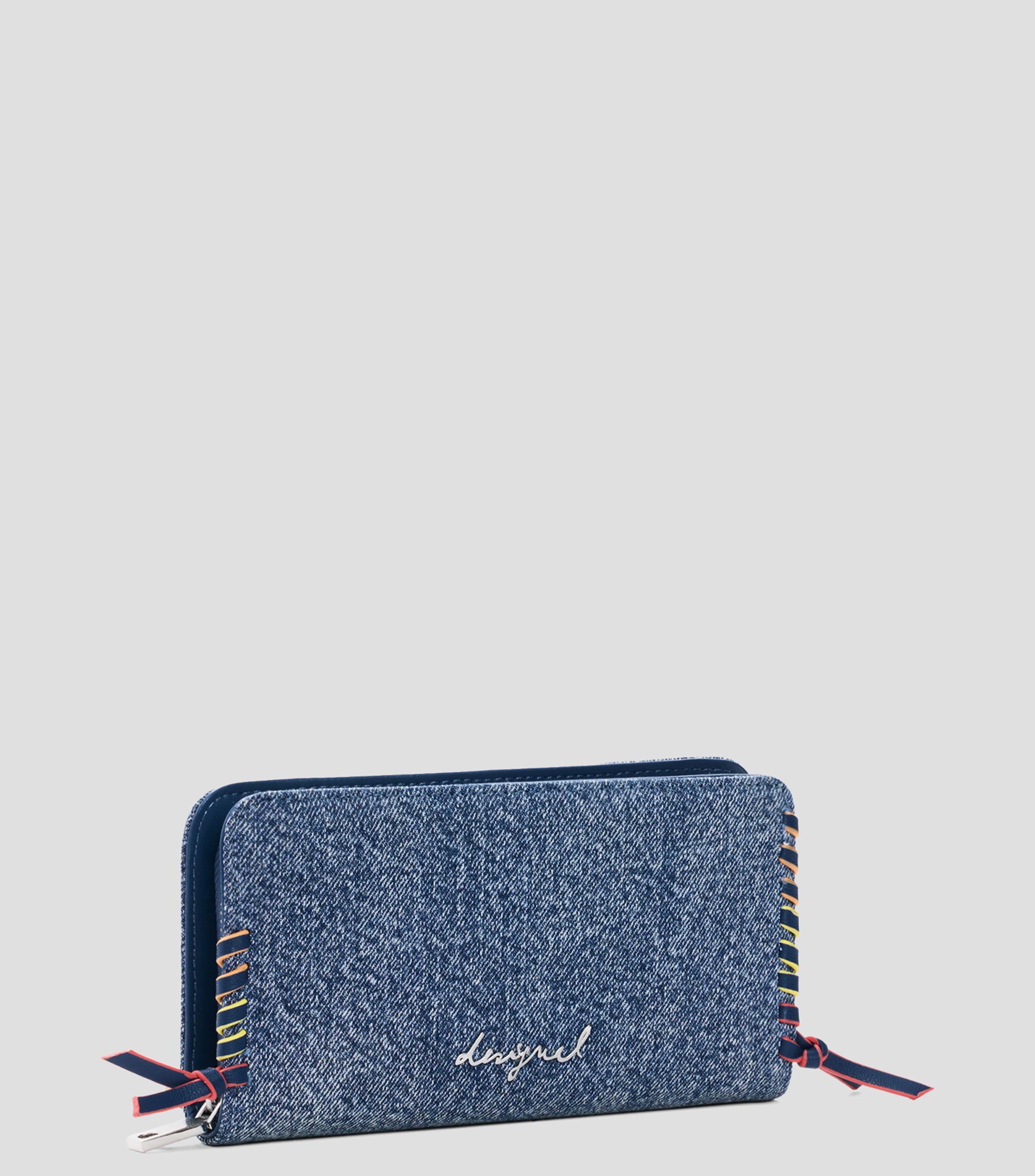 Cartera denim jaspeada Mujer